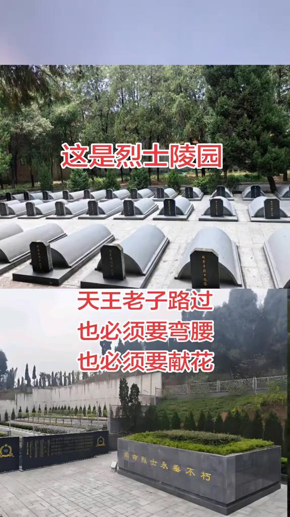 这是烈士陵园，天王老子路过也必须要弯腰，也必须要献花。