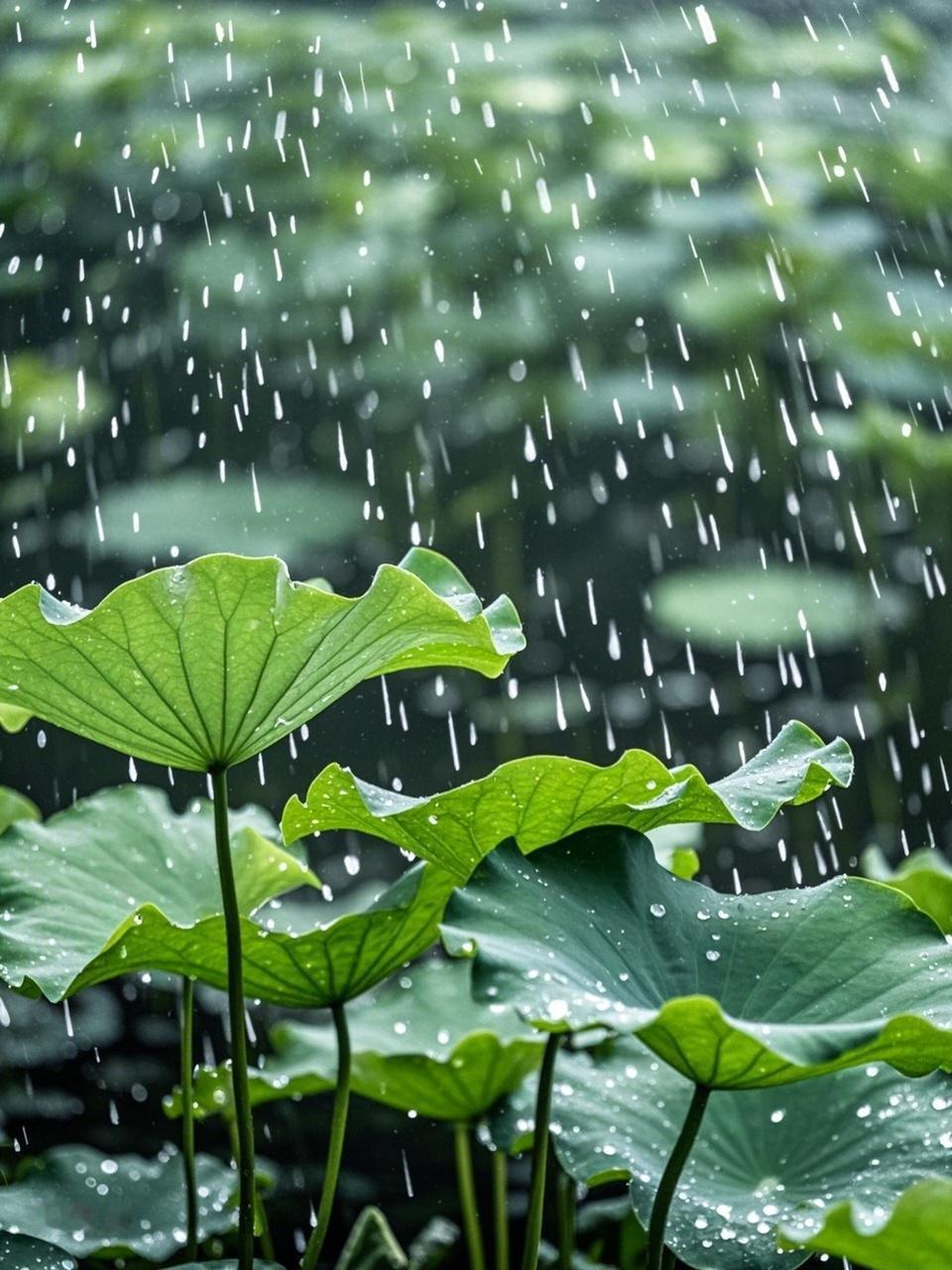 AI妙生图风扫荷池掀雨伞。
