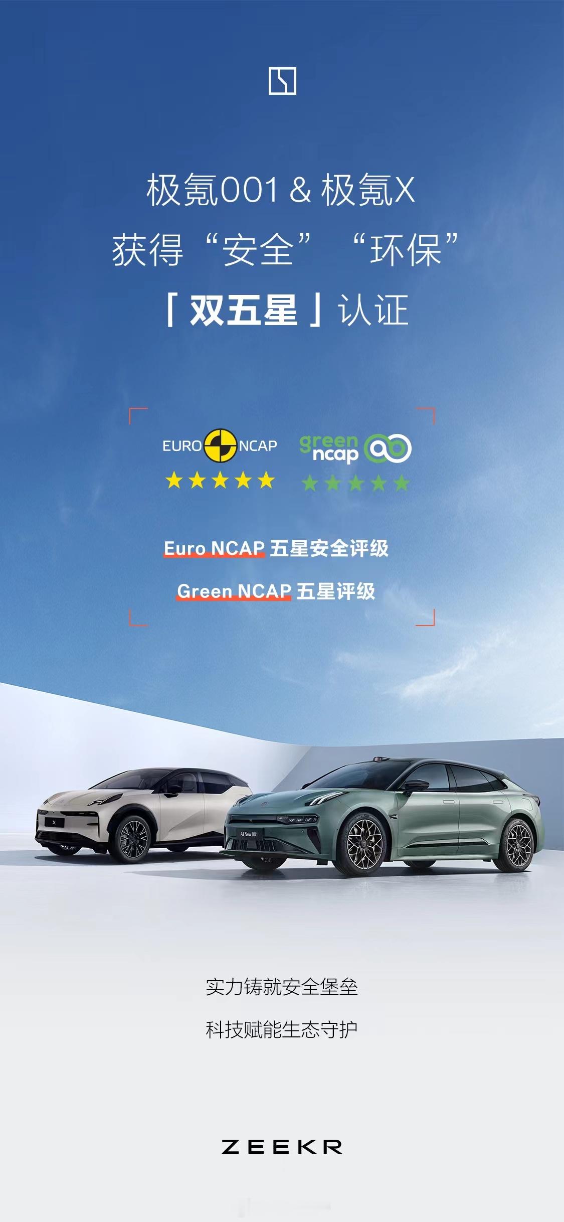 双车双五星！极氪001 & 极氪X妥妥的公路坦氪以严苛安全标准成就 ：Euro 