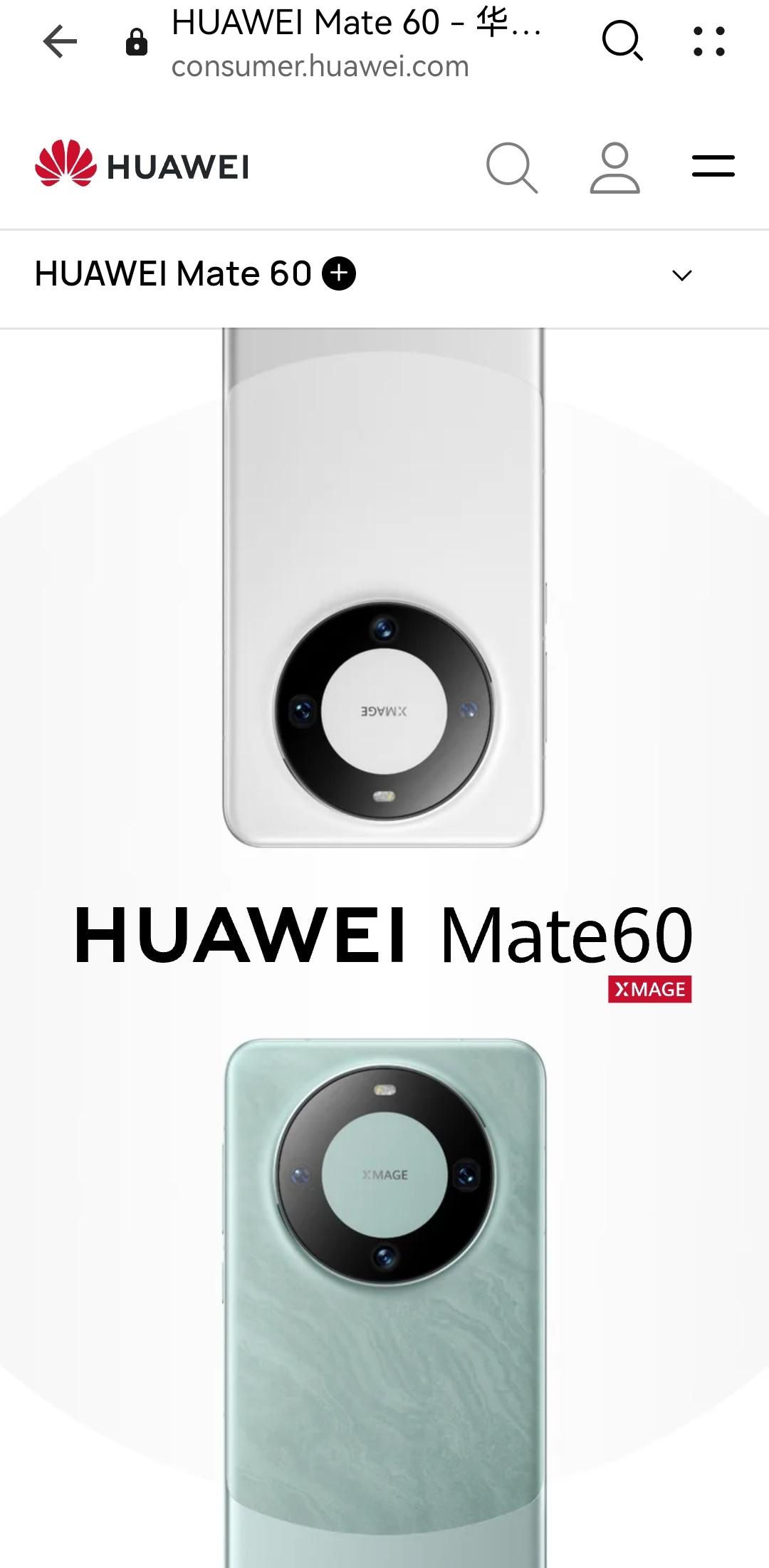 mate60标准版，6.69英寸居中挖孔直屏，宽76mm，厚7.95mm，重20