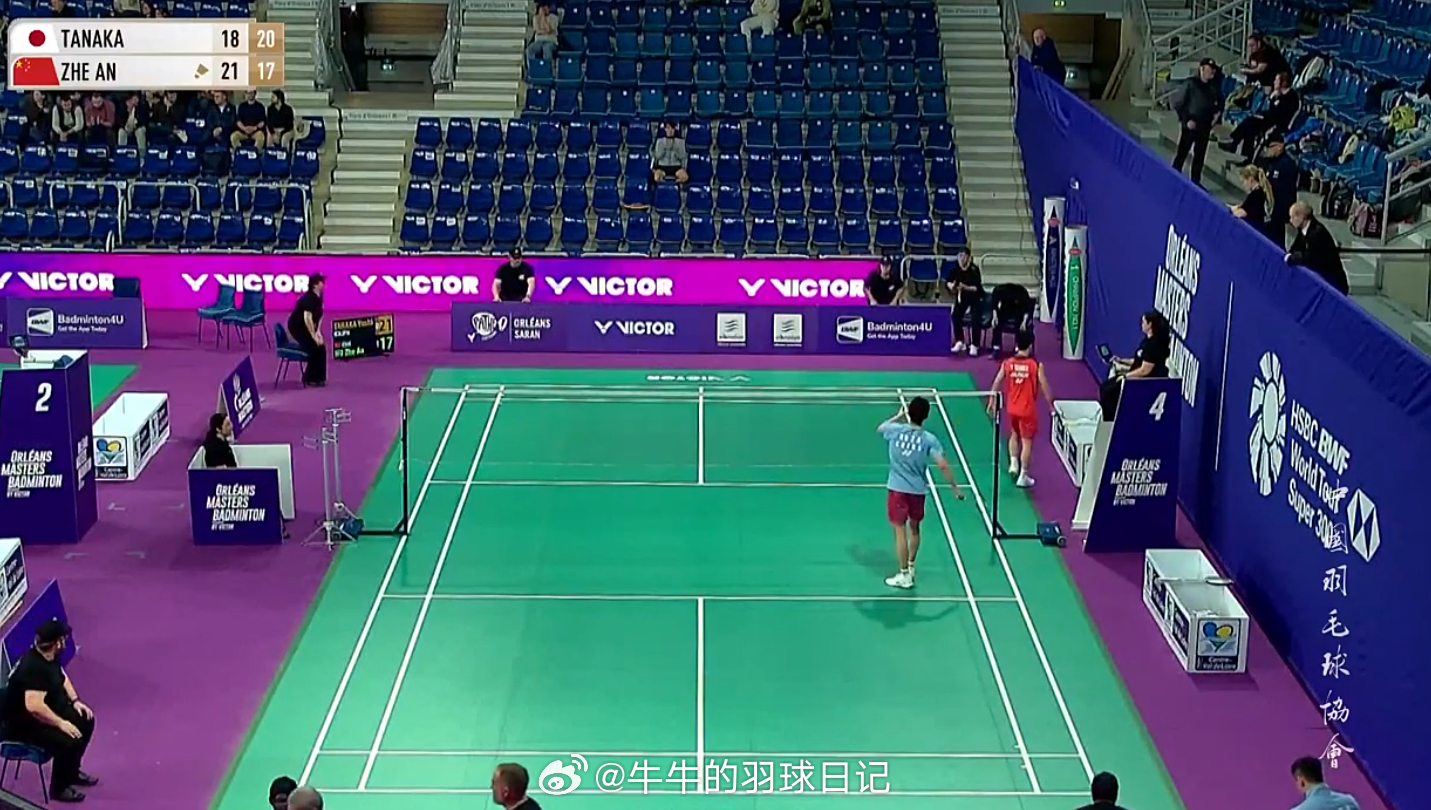 男单 1/8赛 田中涌士 18-21 21-17 胡哲安决胜局！！！2026年奥