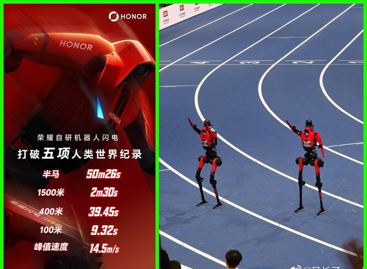 接连打破五项世界纪录，国产人形机器人的领先程度，竟然已经领先到了这种地步了？
你