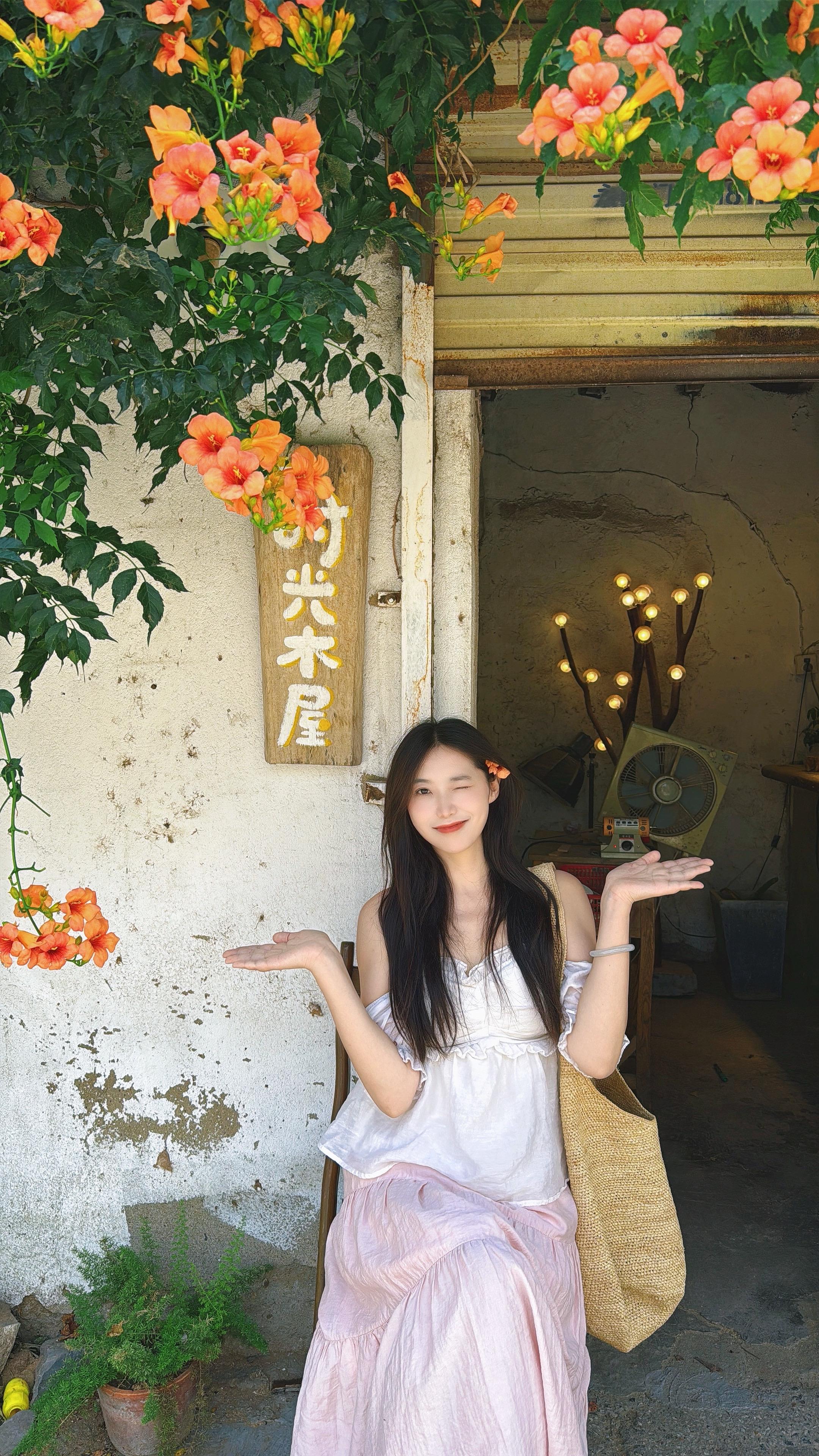 时光木屋的凌霄花开了