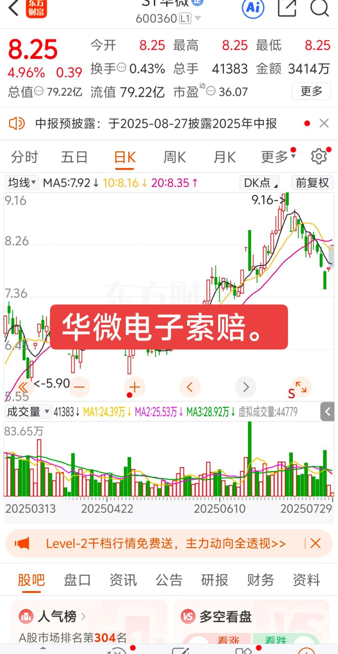 2016年4月23日至2024年4月29日期间买入华微电子股票，且在2024年4