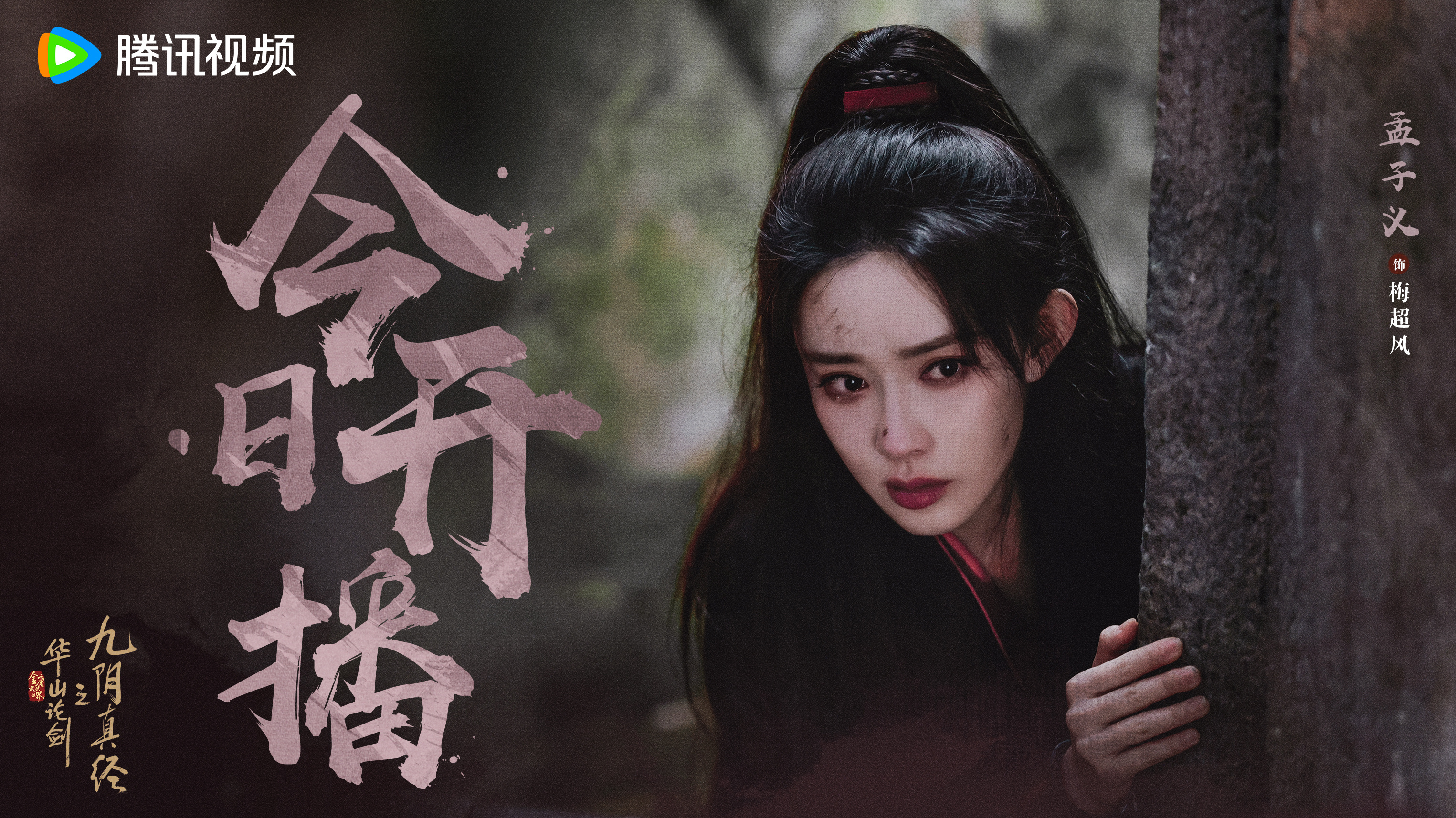 孟子义 《华山论剑之九阴真经》梅超风剧照-黑衣（红黑）+高马尾 ​​​