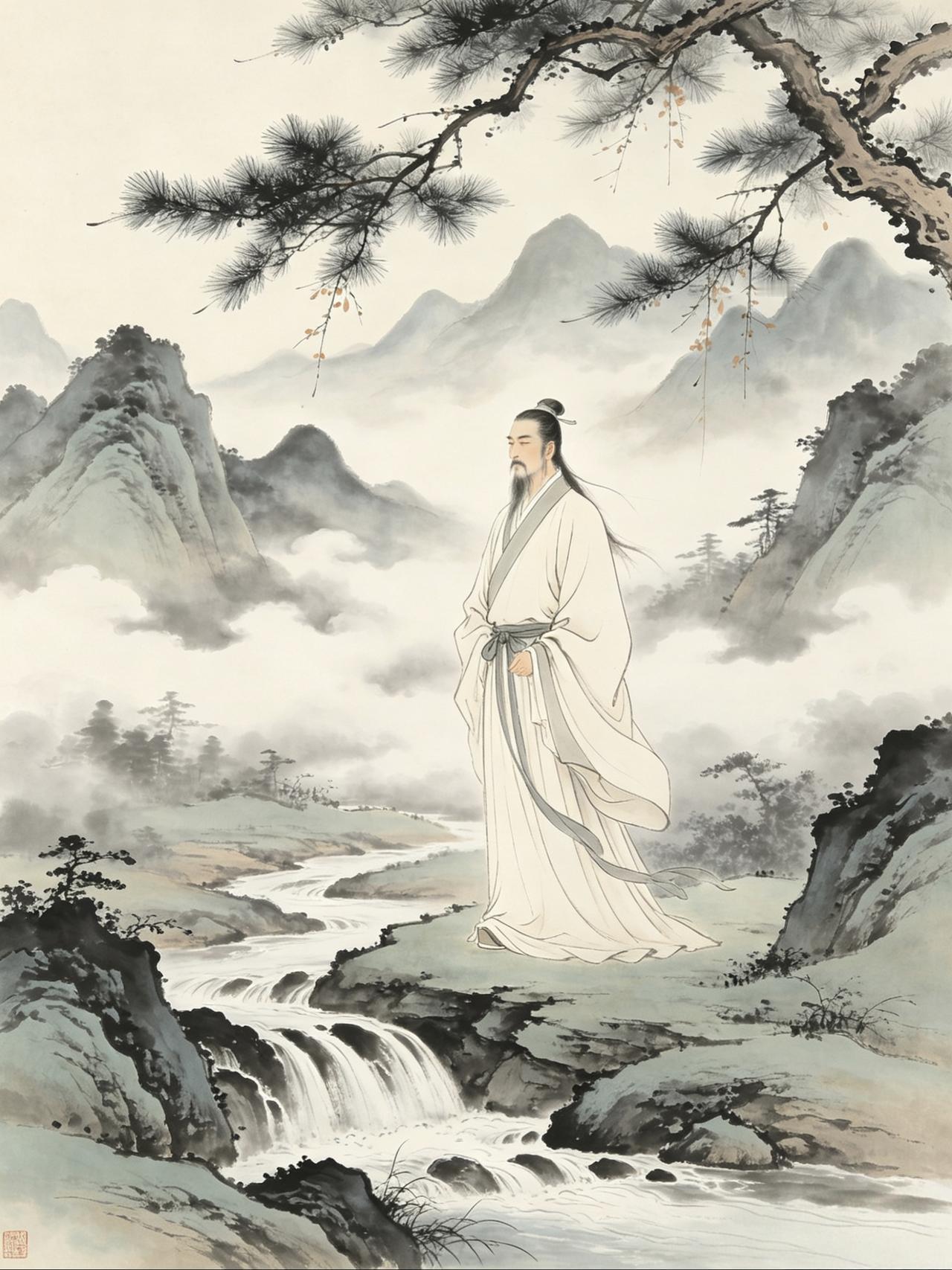 圣人心怀天地，洞悉世事兴衰，常怀悲悯仁心。守中庸之道，行立身之本，看淡荣辱得失，