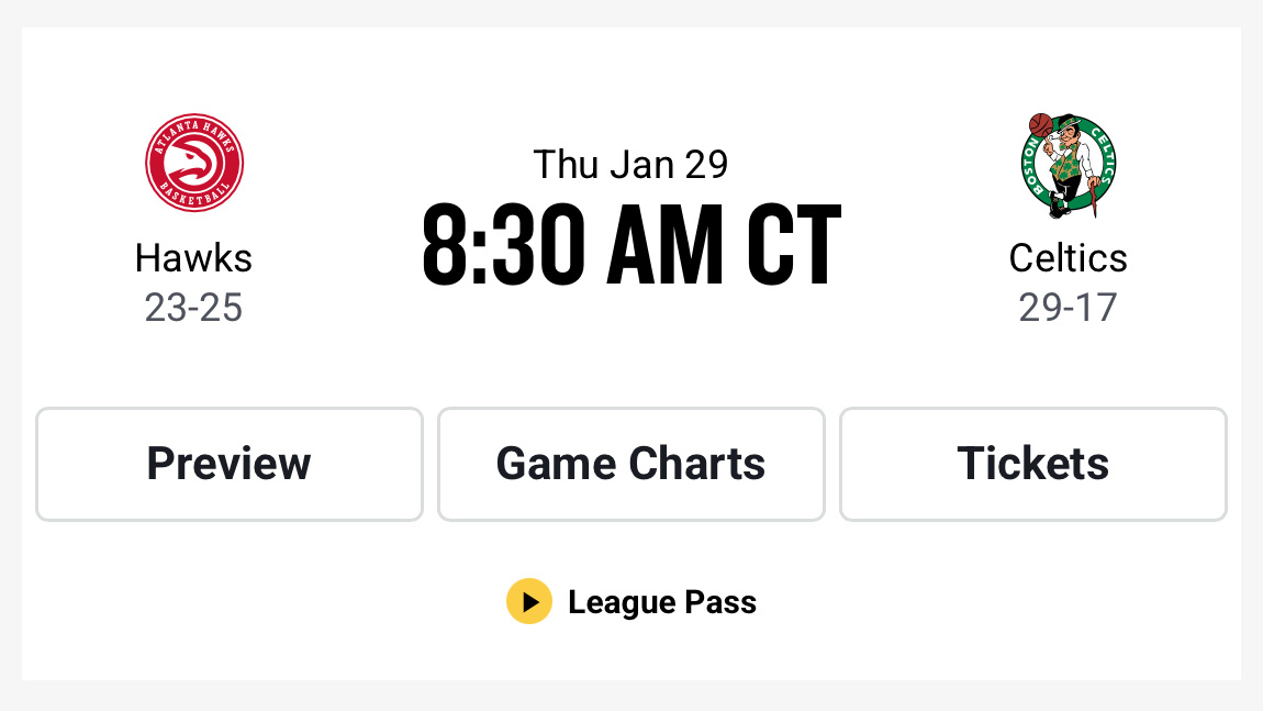凯尔特人国度 直播预告 : 明早08:30【 2025-26赛季 】 NBA常规