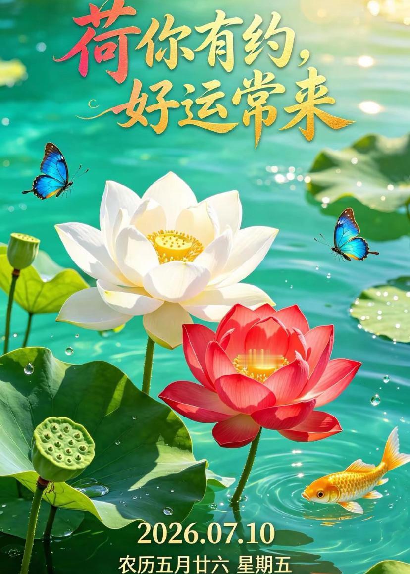 🌺2026./7月10日，从容生活，步履坦荡🌺

🌿💐蝉呜声声，诉说盛夏