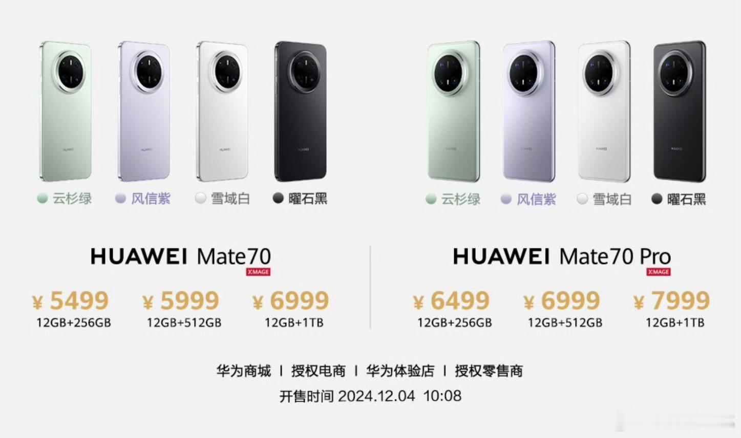 华为 Mate 70 价格来了，和去年一样，还是 5499 元起，大家觉得香[d