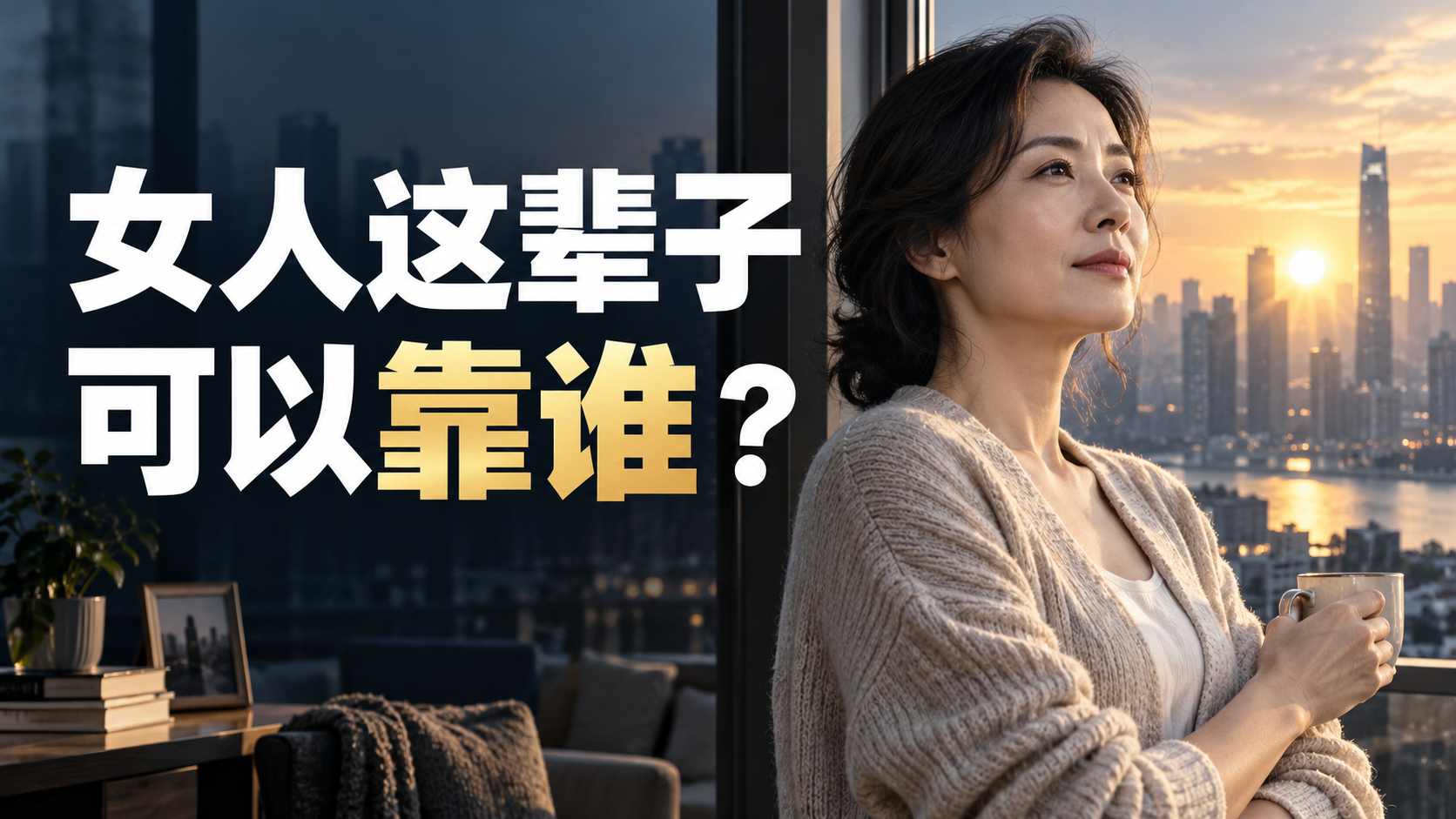 女人这辈子可以靠谁？女人这辈子，到底可以靠谁？靠父母，父母会老；靠丈夫，感情会变