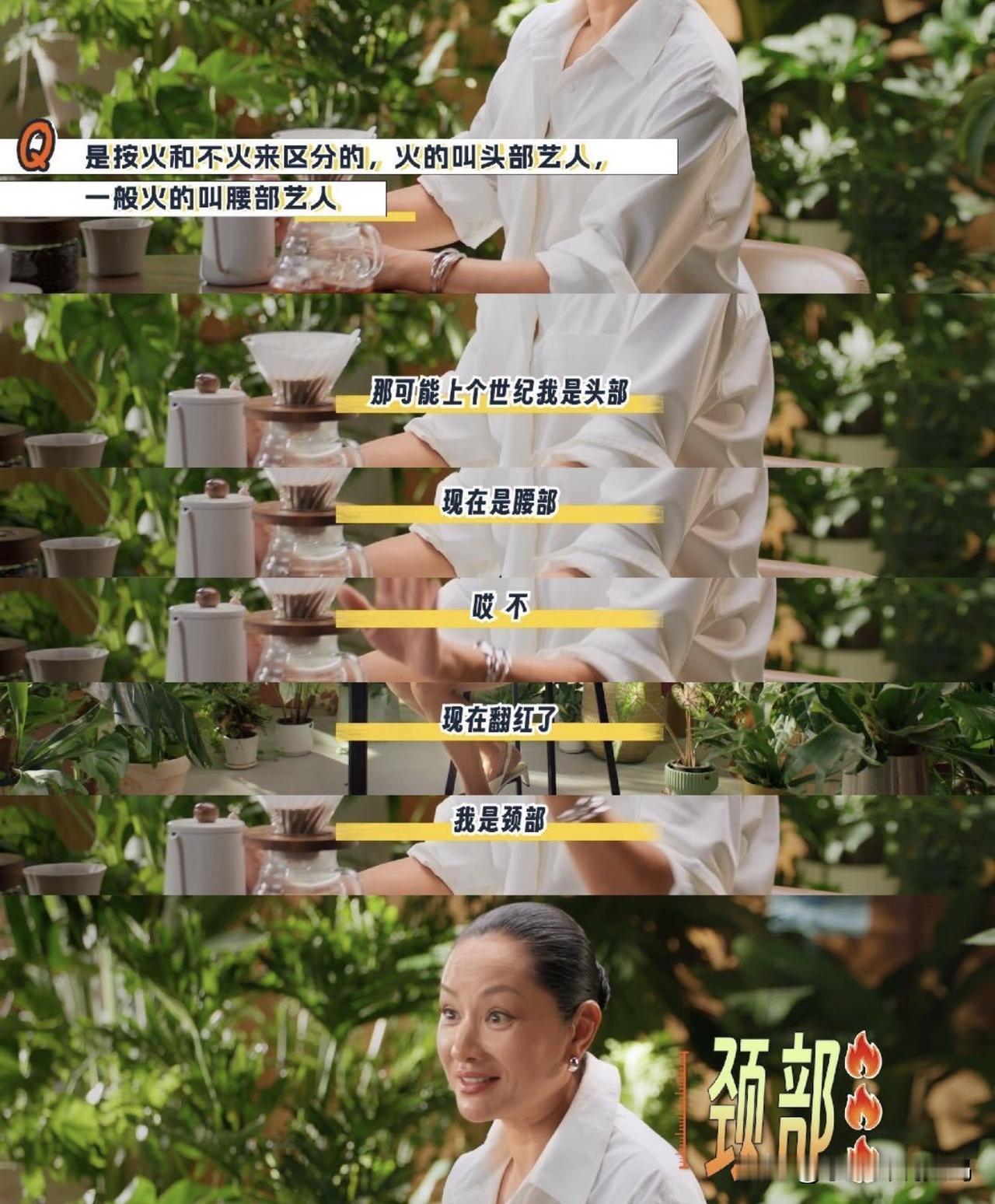 近段时间，瞿颖接受媒体采访的时候表示自己是颈部艺人，其实她的这个自我定位还是挺有