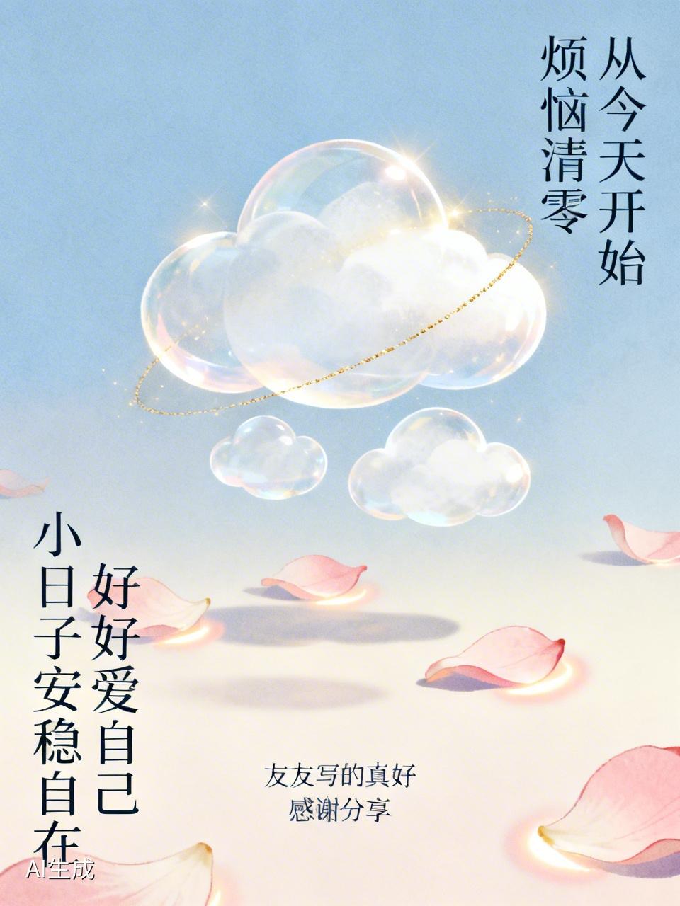 从今天开始
烦恼清零
与烂人烂事说拜拜
好好爱自己
只愿一生无病无灾
小日子安稳