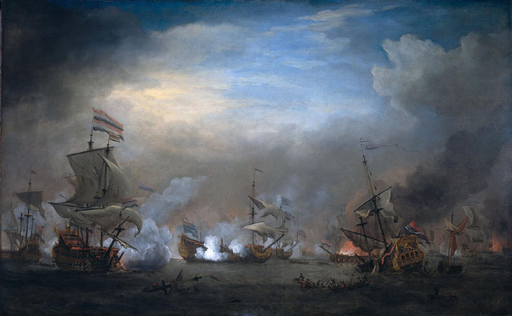  #历史云讲堂# 荷兰画家小威廉·范德维尔德（Willem van de Vel