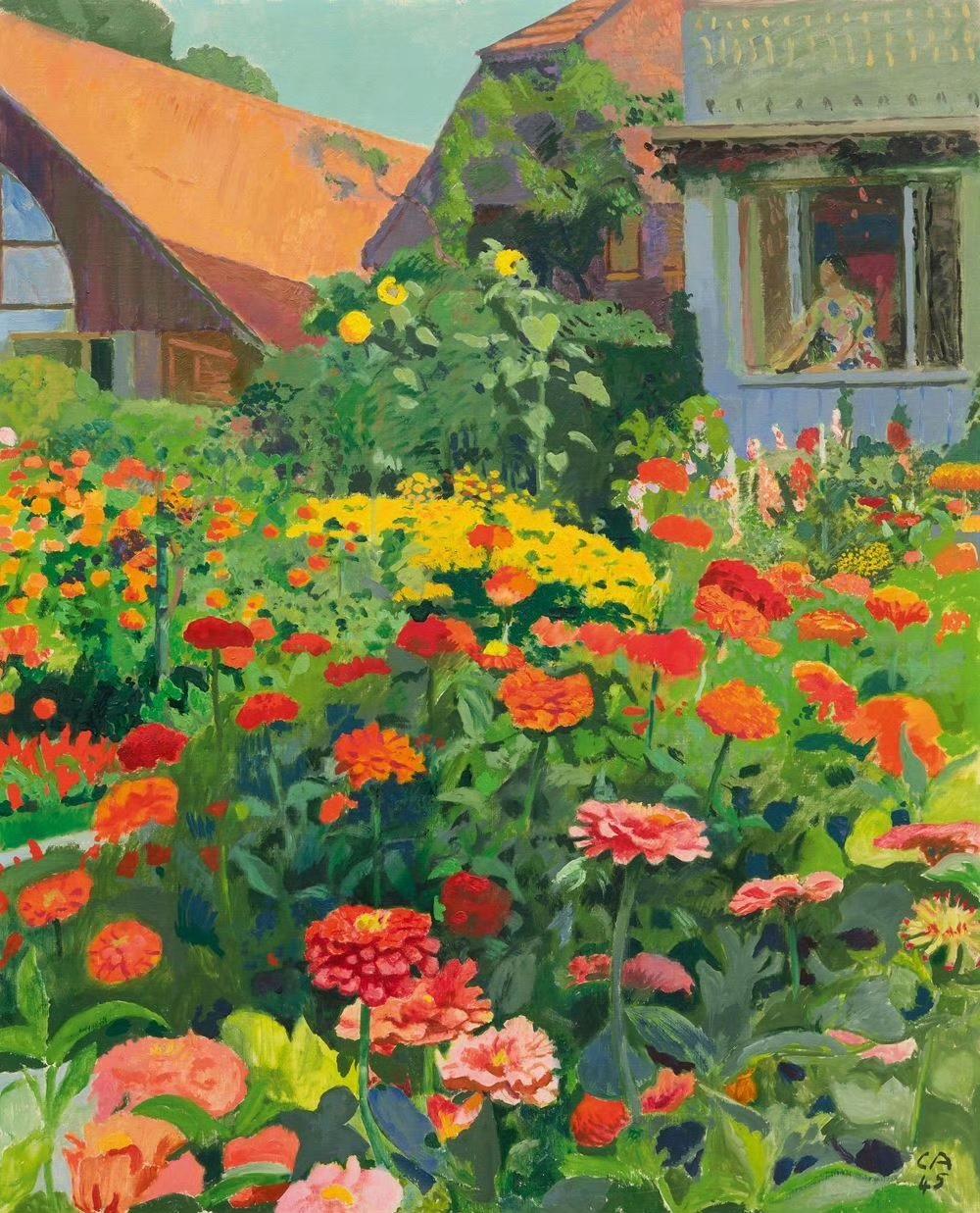 Cuno Amiet (Swiss，1868–1961) Zinnias gar