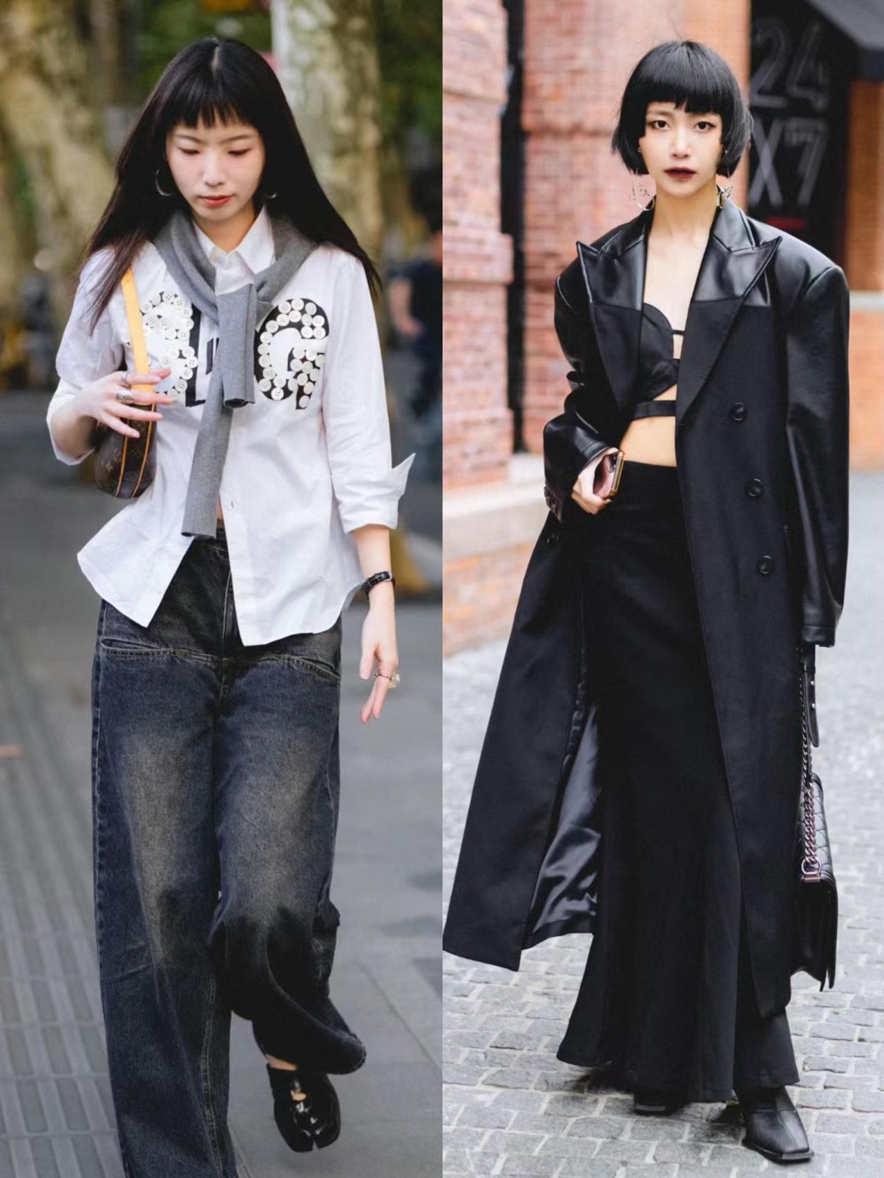 秋日上海街拍，小姐姐们穿衣低调却不简单，松弛大方尽显高级美！
上海小姐姐的穿搭低