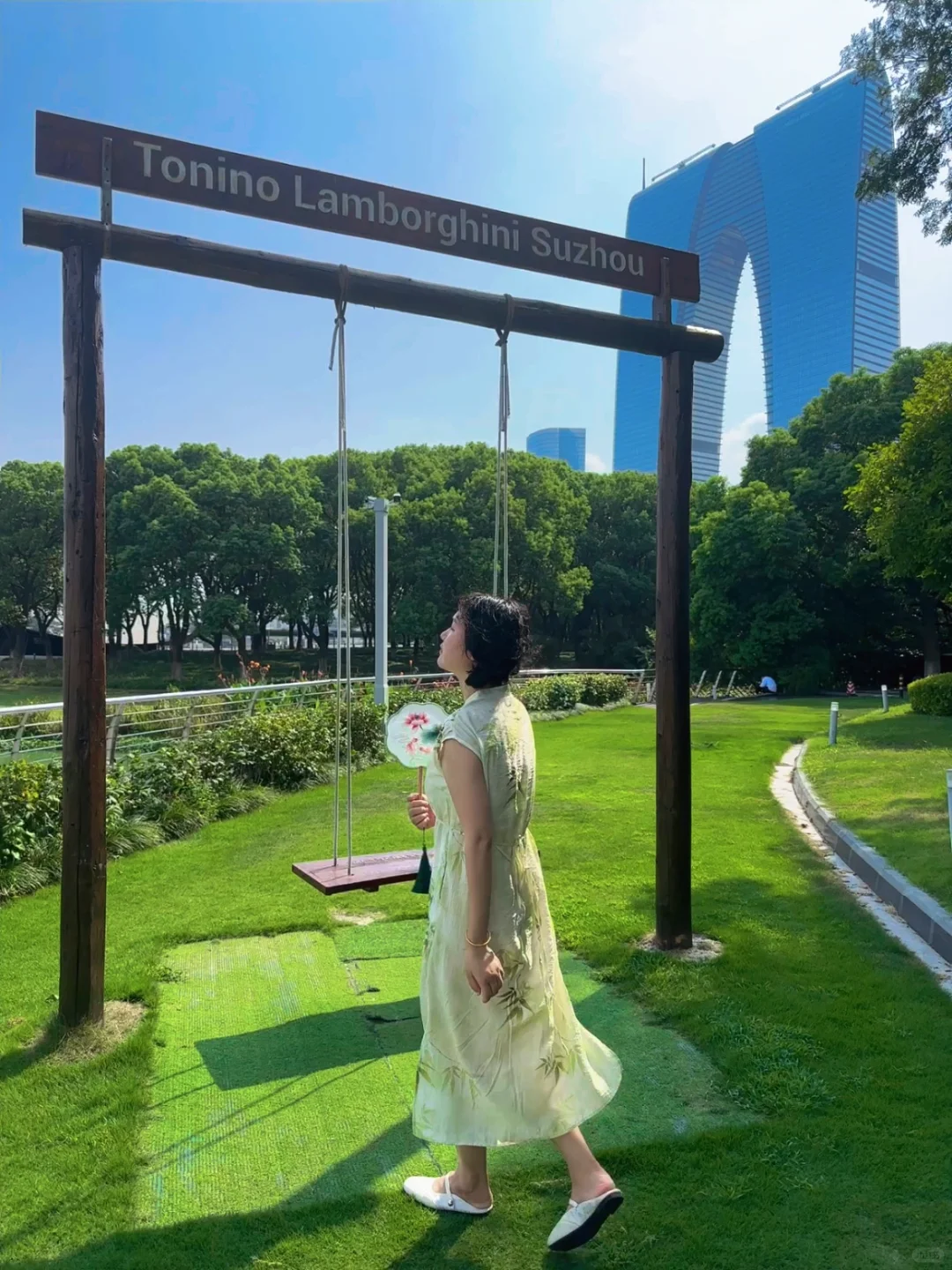 没有人的金鸡湖很美，苏州