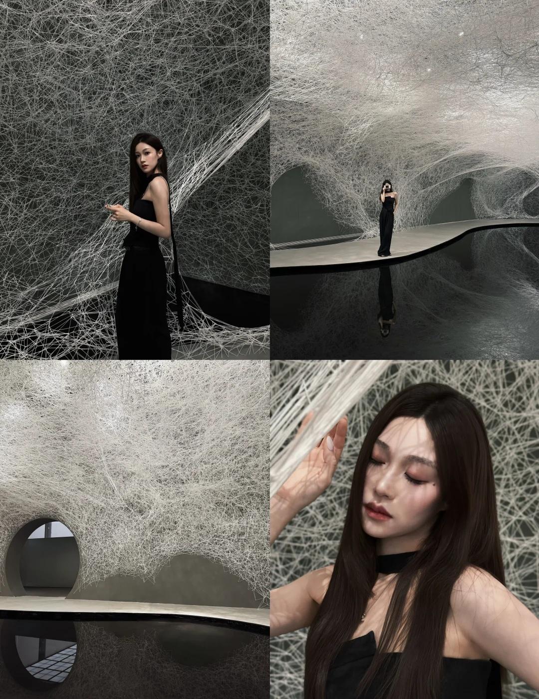 ▪️盐田千春 ▫️【记忆的水面】 〰️
艺术馆 杭州新展 看展拍照 小个子穿搭 