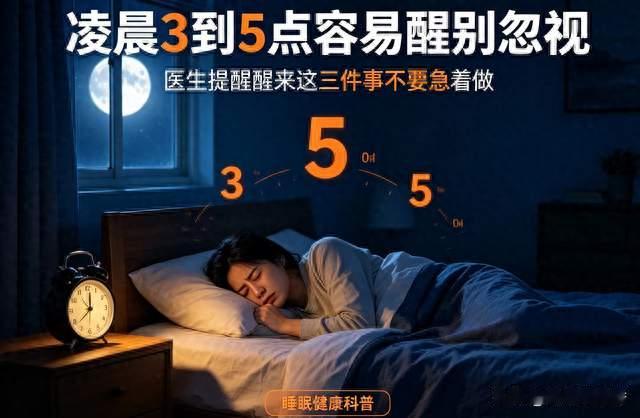 凌晨3到5点容易醒别忽视，医生提醒醒来这三件事不要急着做