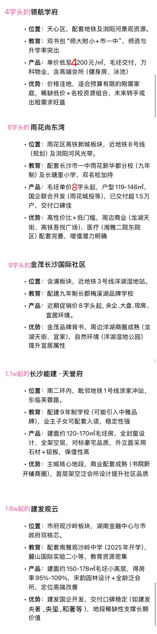 一张图讲完长沙5个有潜力的双书包房