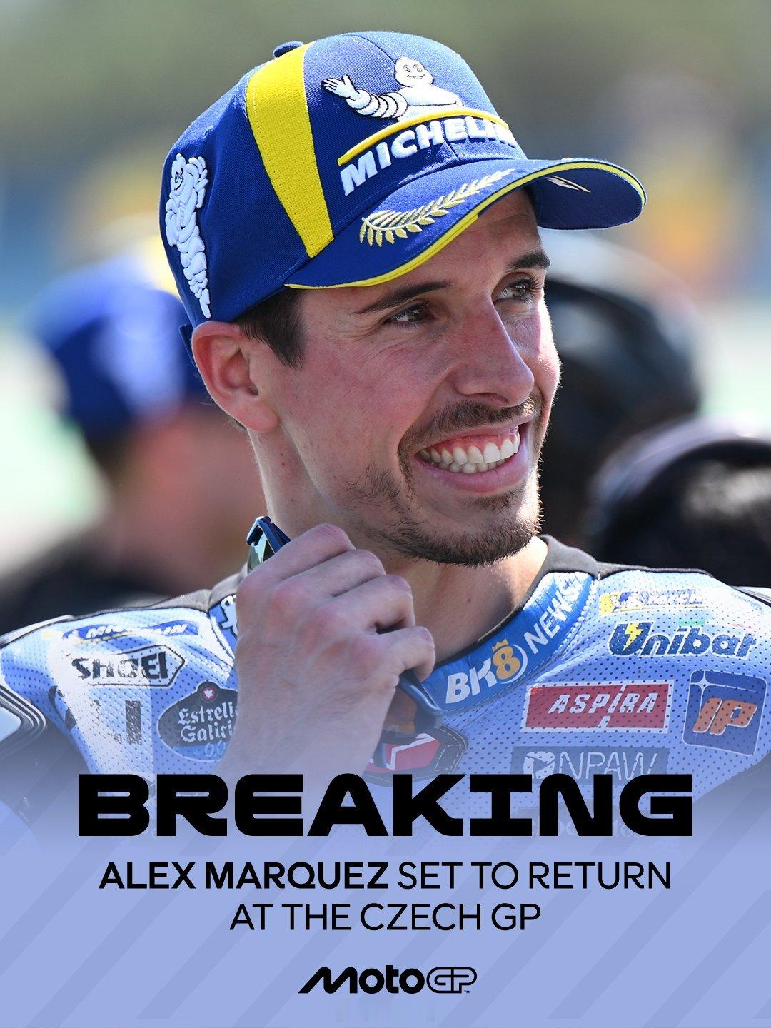Alex Márquez将在本周末捷克大奖赛回归motogp