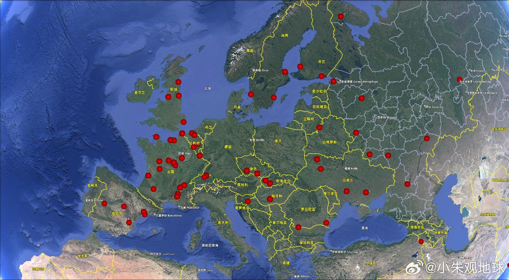 全球正在运营中的核电站分布图核电站微博知识+