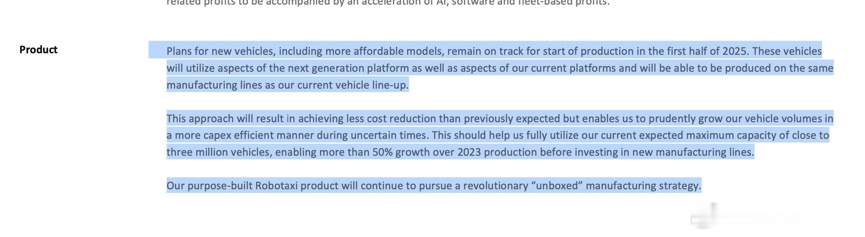 特斯拉在财报中透露了新车型计划，这当中也包括价格更实惠的新车型，仍然按计划在20