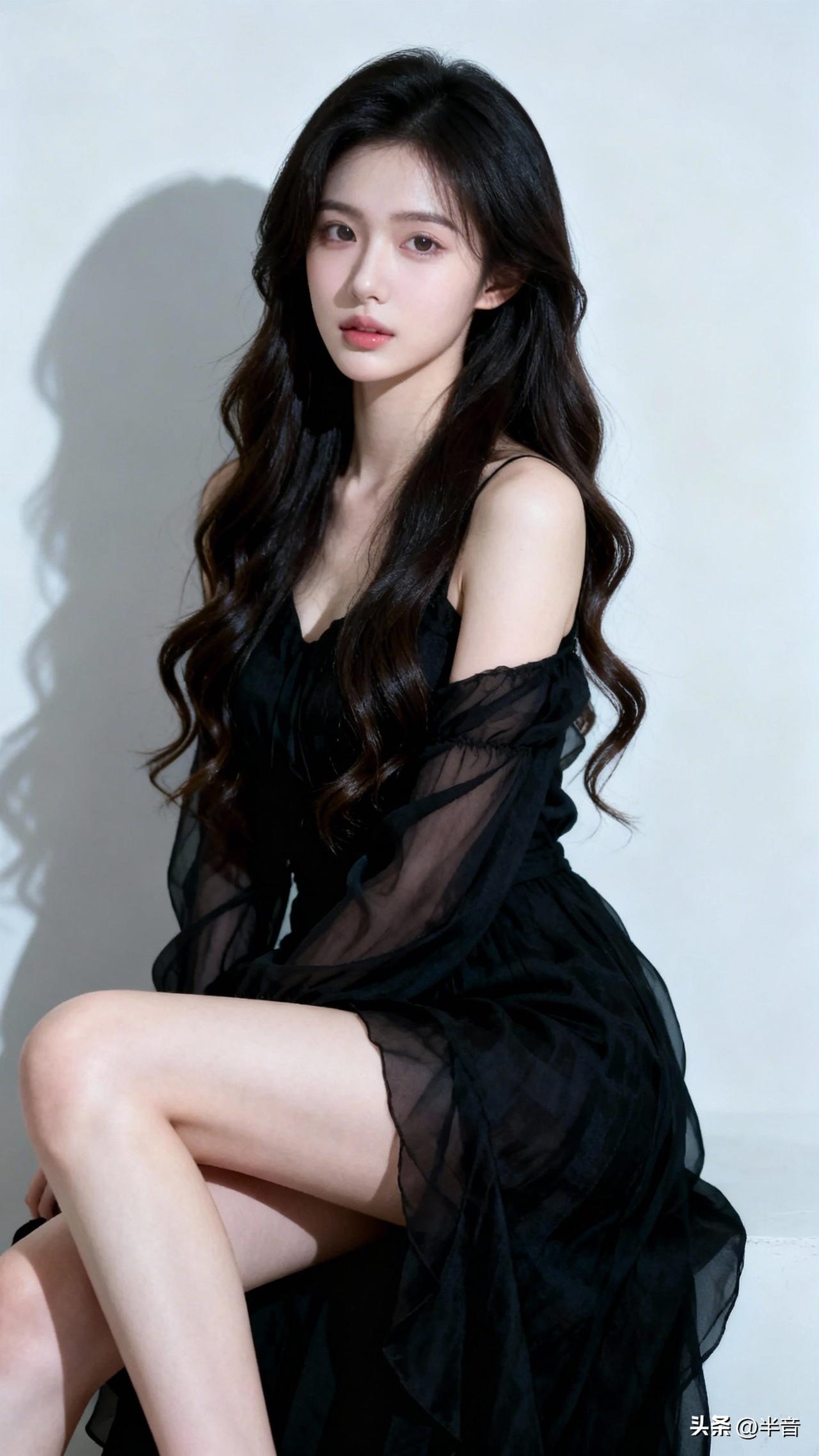 黑裙子一穿
长发一散
清冷感直接拉满💫