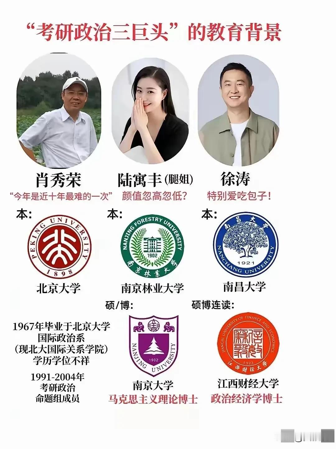 考研政治三巨头？
怎么没有@老徐说道 
什么原因？