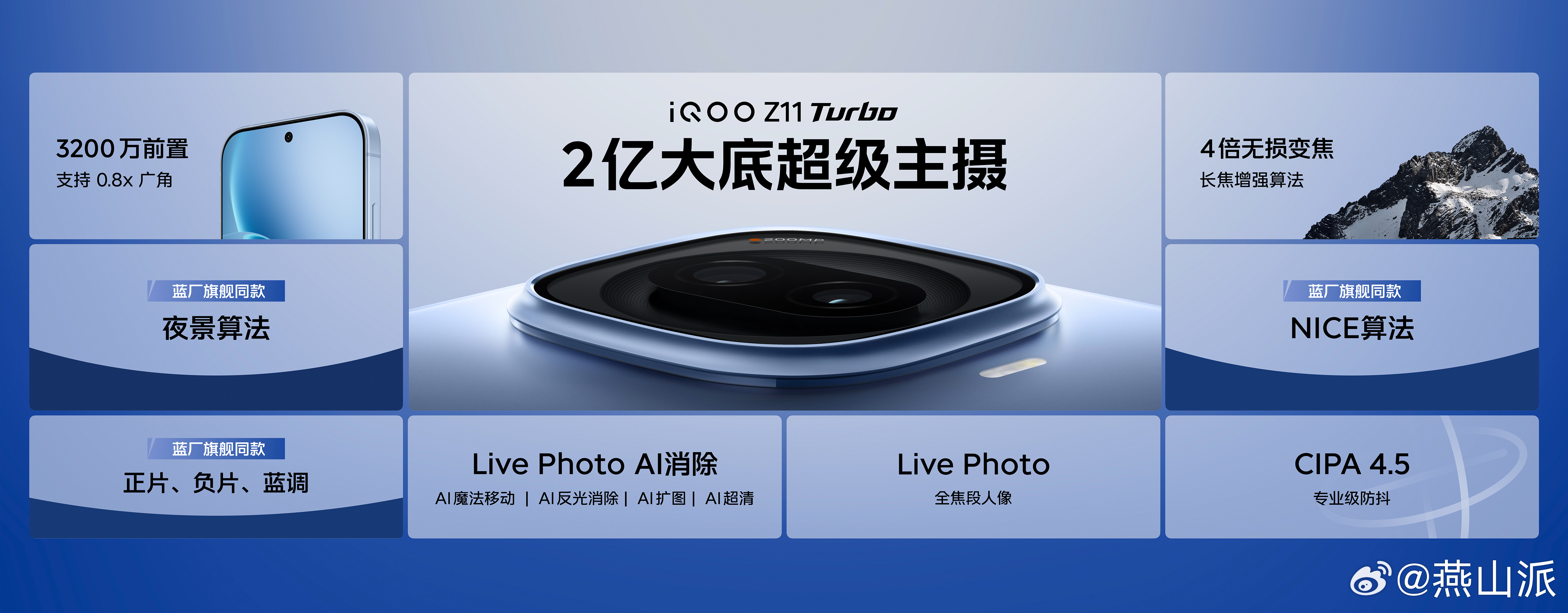 iQOO Z11 Turbo这次走的2亿超高像素方向算是走对了，2亿大底超级主摄