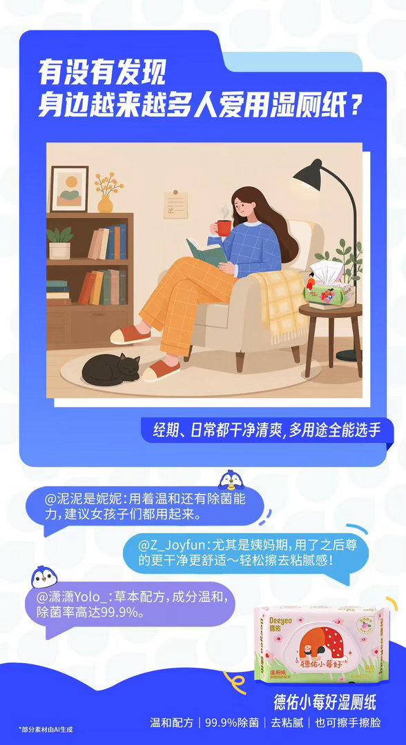 湿厕纸正成为家庭标配 厕所里的小改变，生活的大升级。自从换上湿厕纸，家里的干纸销
