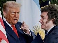 阿根廷总统米莱‌笑了，美国总统特朗普要重新考虑对马岛的立场。阿根廷称马岛为马尔维