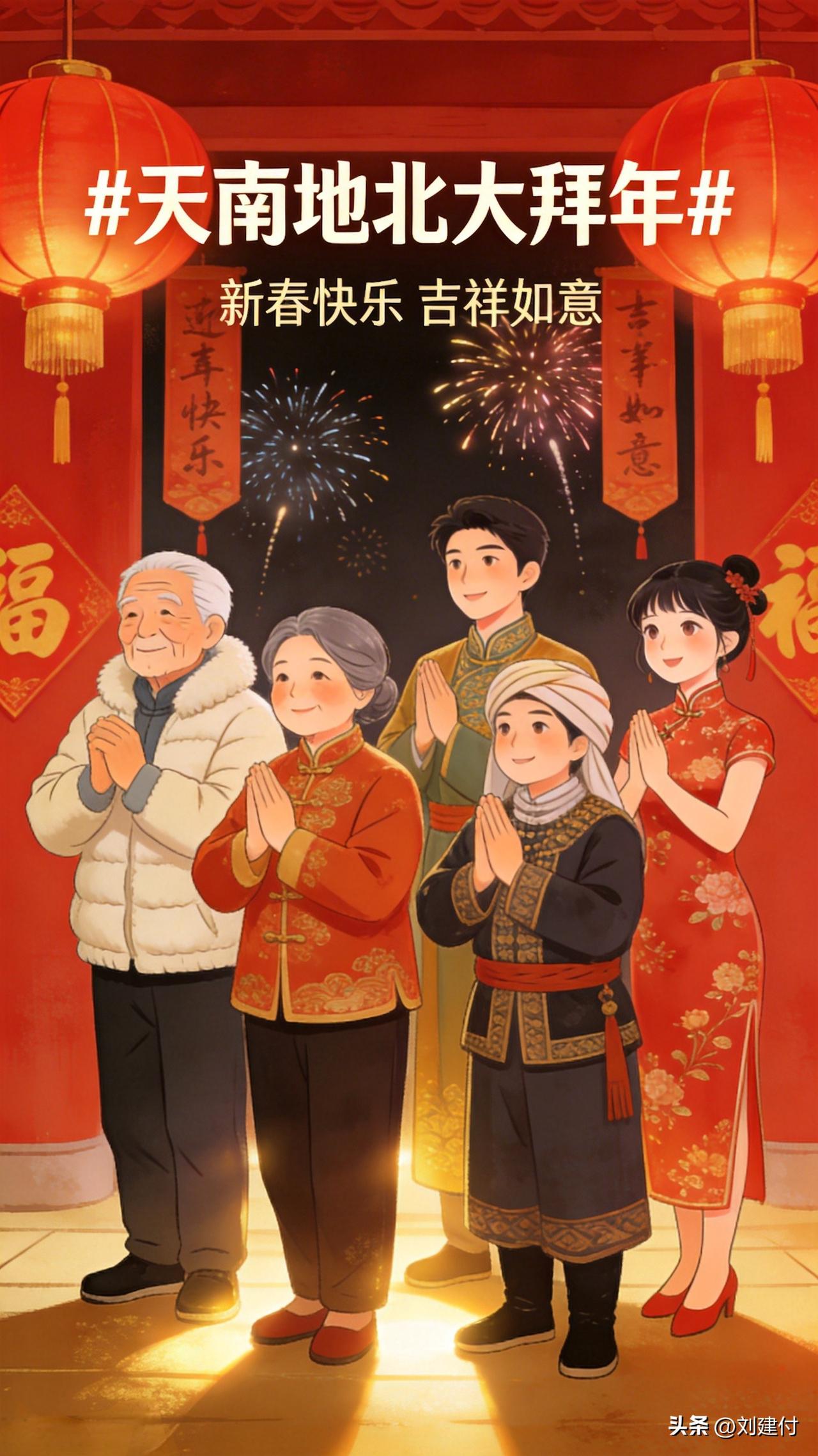 祥龙贺岁，福满人间！不管你身处繁华都市，还是宁静乡村，愿新的一年，如龙行龘龘，春