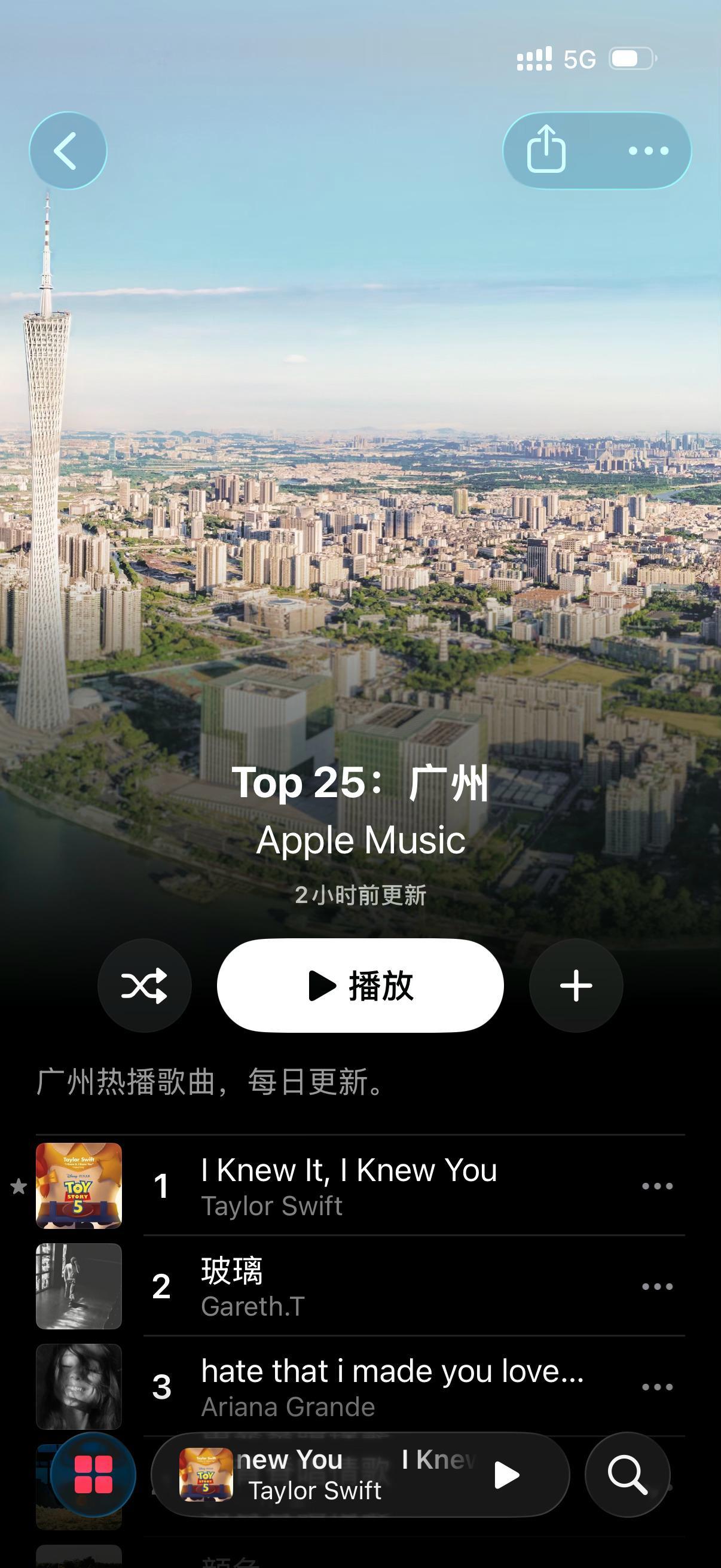 霉霉Taylor Swift新歌I Knew It, I Knew You已登上