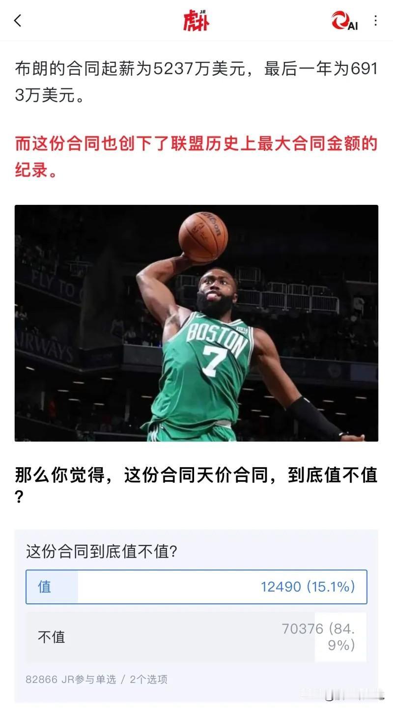 当年说布朗不值顶薪和现在说他是超巨的不会是同一批人吧？他不能只在你们用来攻击塔图