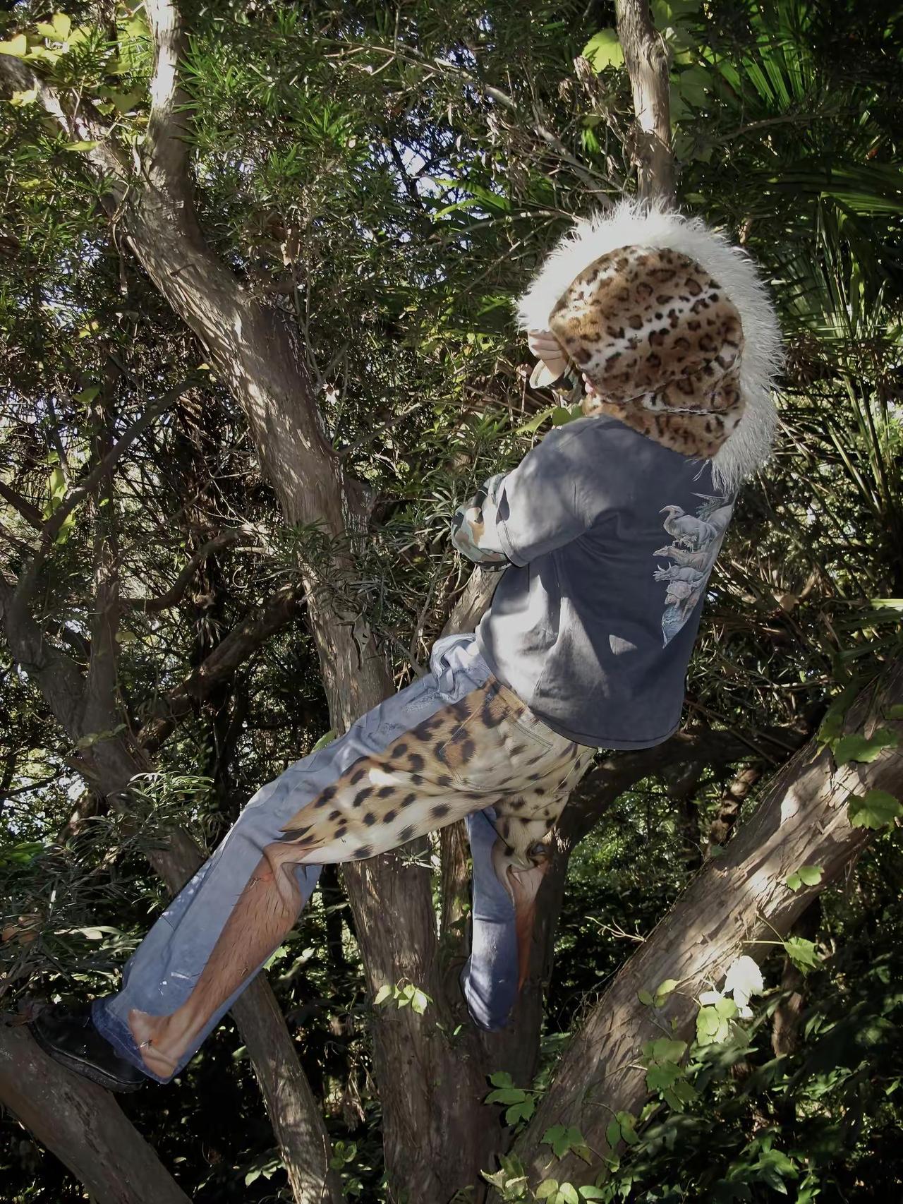 野。做了条我觉得很好玩的印花裤，尝试换种方式玩一下豹纹元素。这次秋冬还做了个属于