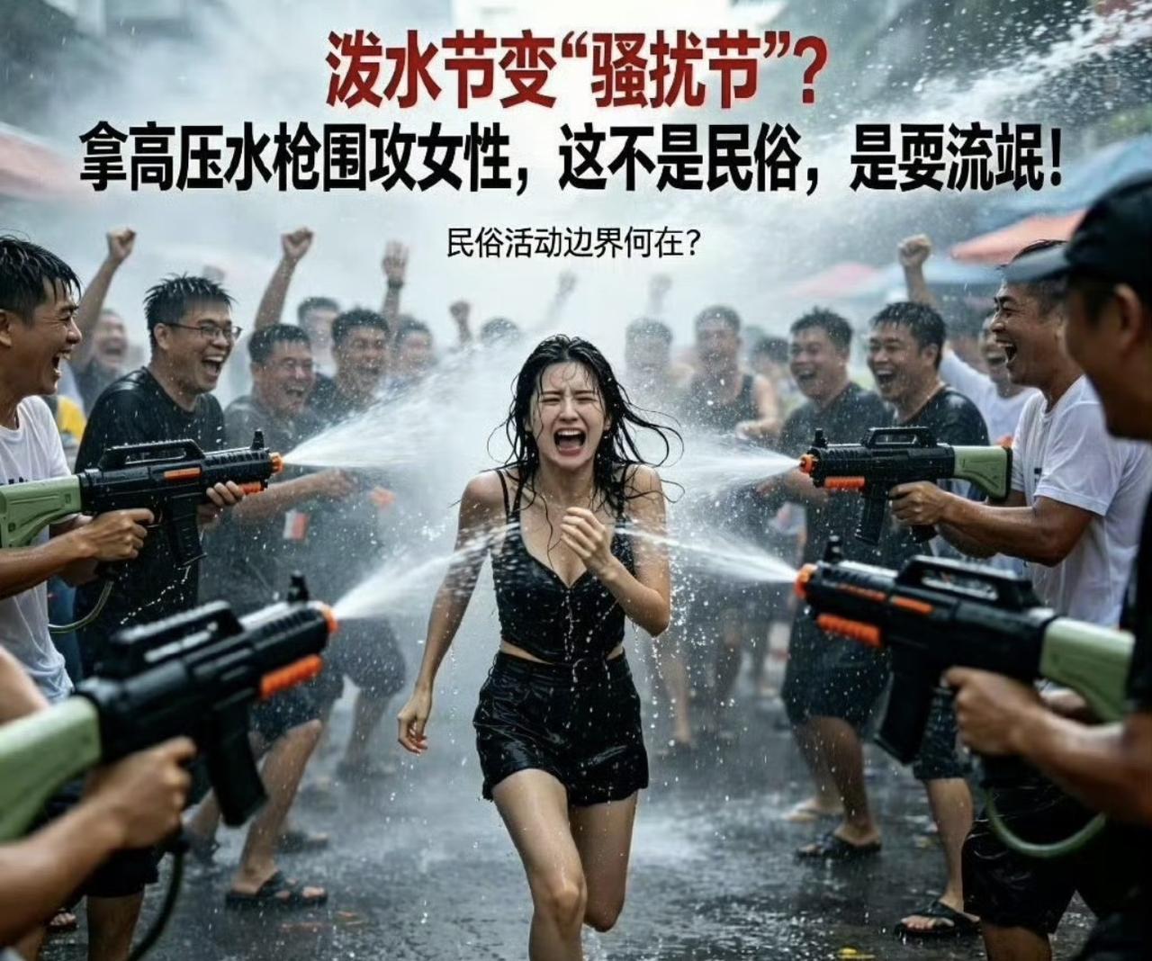 哎我去！我真的服了，现在这人是有多没下限，一个传统节日，泼水节也能出现性骚扰？