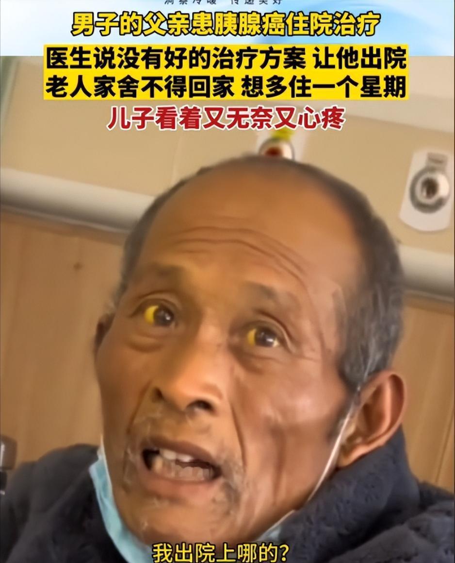 “这就是穷人的悲哀！”2023年11月，江苏一大爷确诊为胰腺癌，医生劝他回家该吃