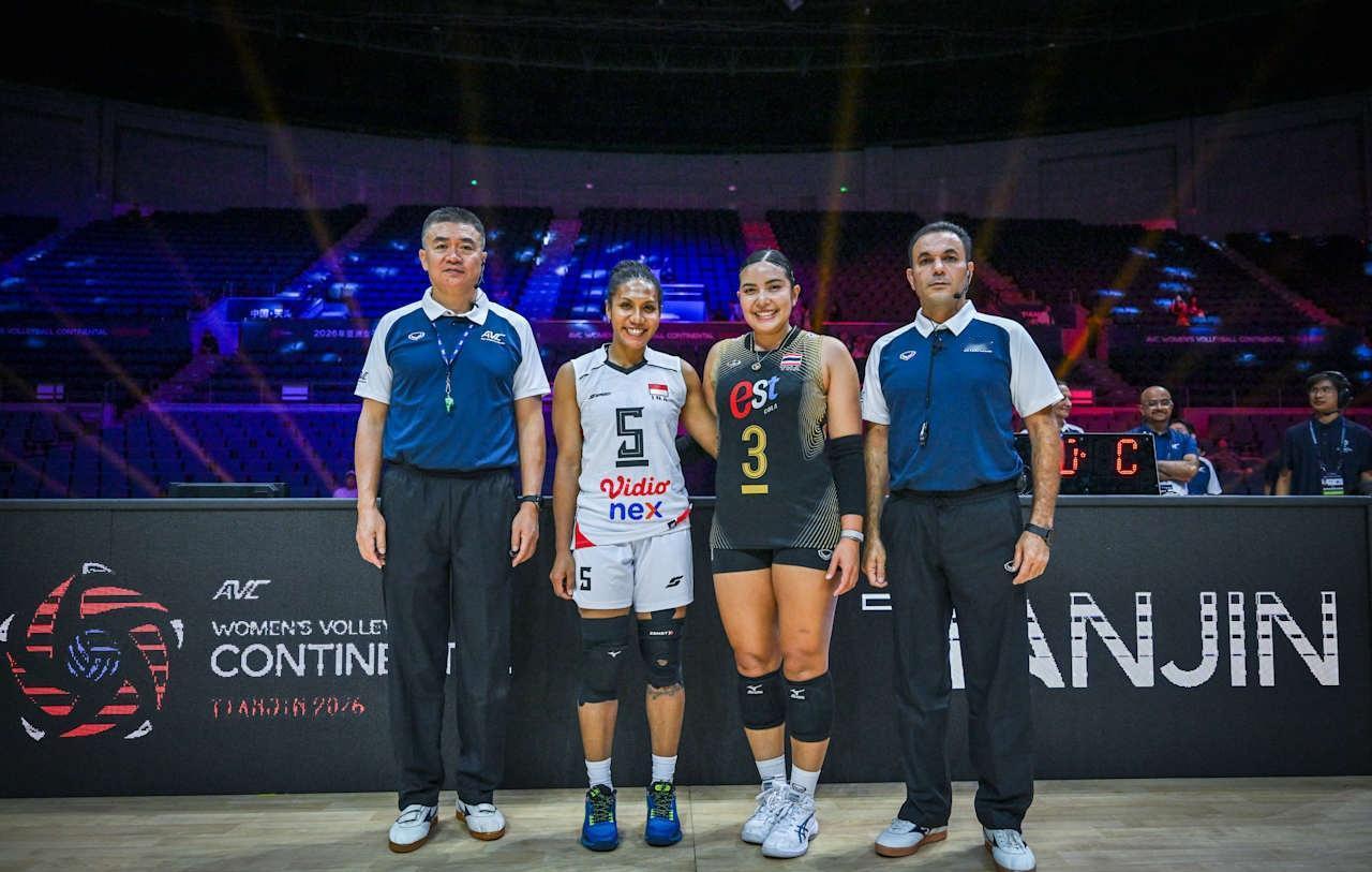 女排亚锦赛小组赛：泰国🇹🇭女排3-0零封印尼🇮🇩女排（25-16，25-