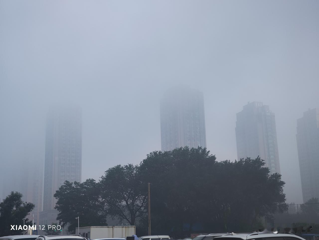 晒图笔记大赛沈阳的清晨，雾蒙蒙，看高楼若隐若现，似仙境一般，美不胜收。
