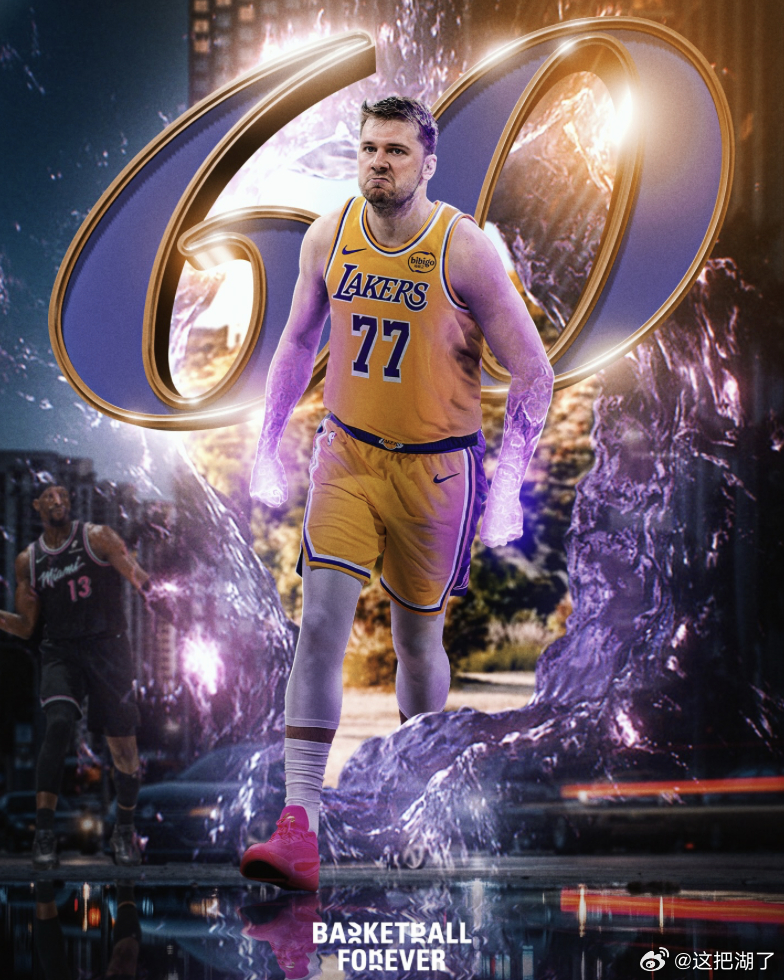 东契奇60分  最后罚球达成60分，第一罚没进时，詹姆斯都乐了，板凳席全员捏鼻子