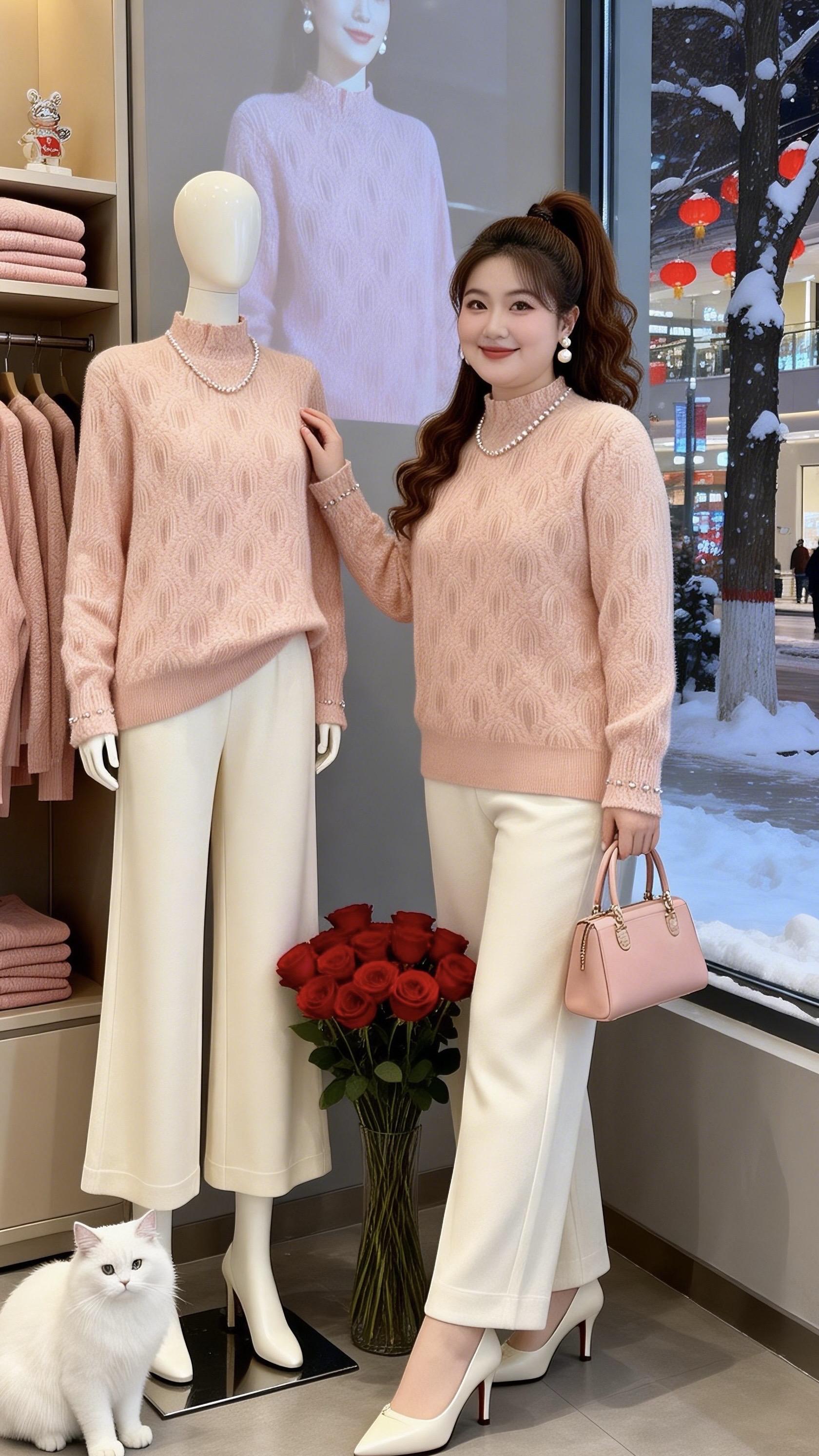 胖妹妹的冬季有效穿搭百大红人新年出片战袍冬日穿搭一周不重样井年底微胖女...