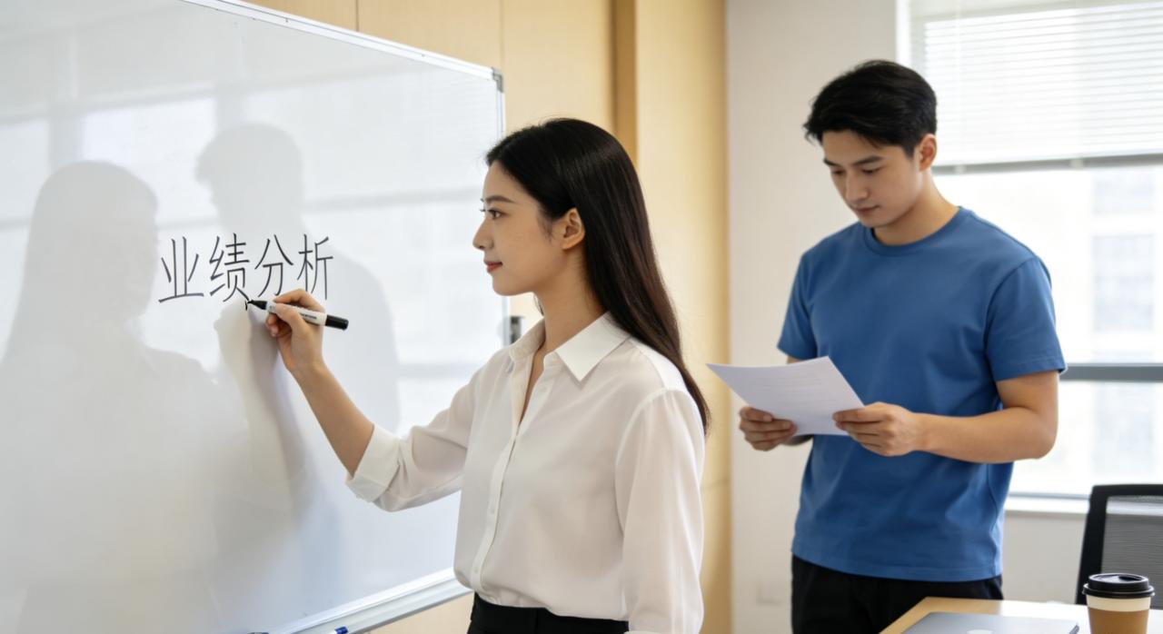 部门每次开会，她负责写白板，字迹清秀。他负责擦白板，动作利落。
持续两年，没说过