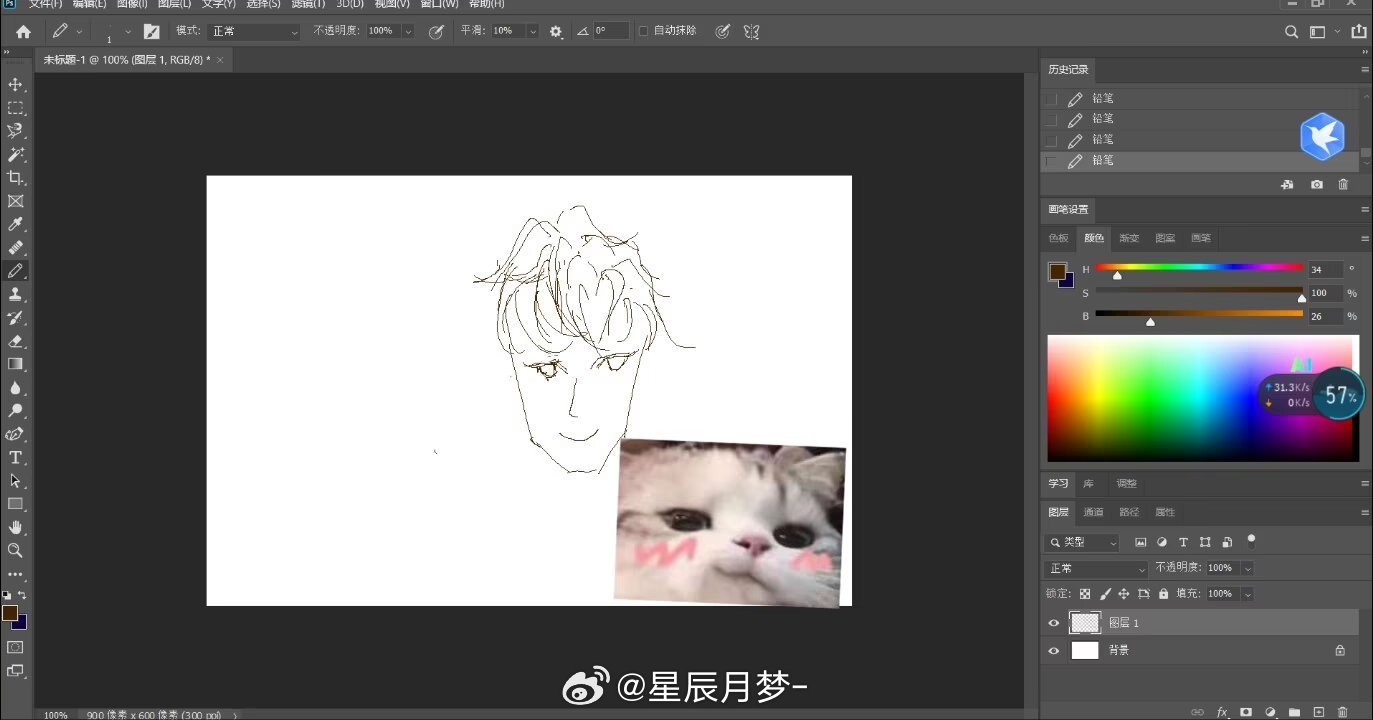 罗云熙  绘画产出两年前VS两年后，突然发现我想表达的都是熙熙的正面画像，是有进