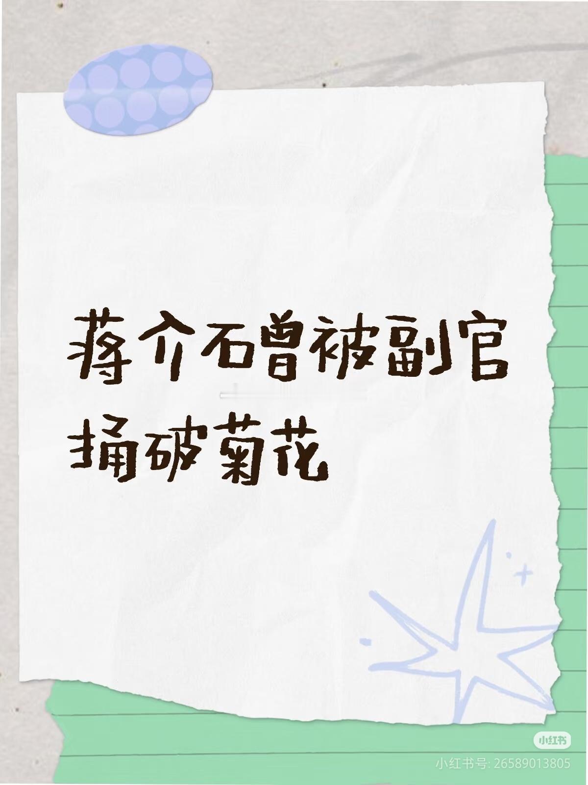老蒋与副官的勾子文学[无聊] 自此以后，老蒋身体状况一蹶不振[无聊][无聊][无