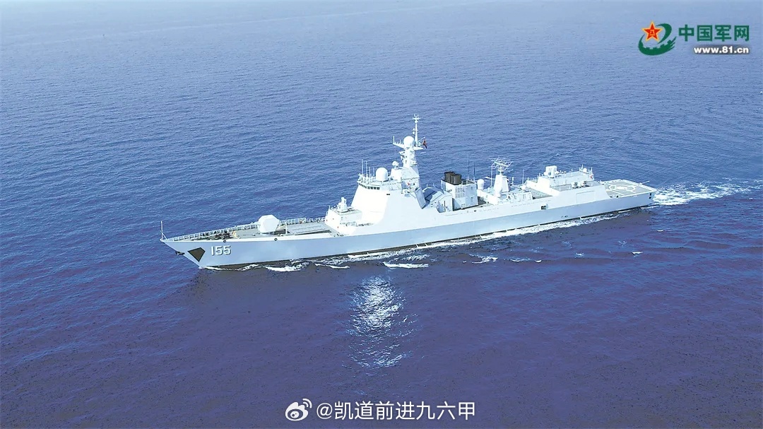 台海局势 155南京舰: 「台灣飛機，我航向170航速16節，請你與我保持安全距