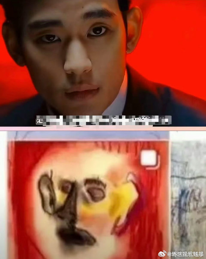 韩素希画的是金秀贤吗可这氛围营造得，感觉恶魔随时会从画里出来，吓死人了韩素希画的