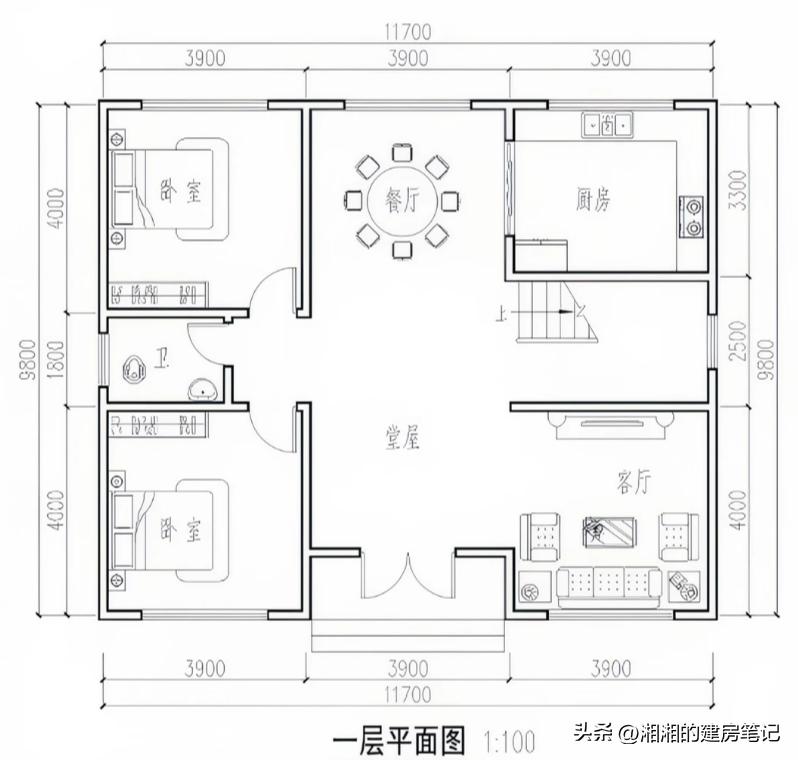 有个粉丝朋友(刘哥）给我留言，准备回湖南老家浏阳建房，120平方，建两层。

要