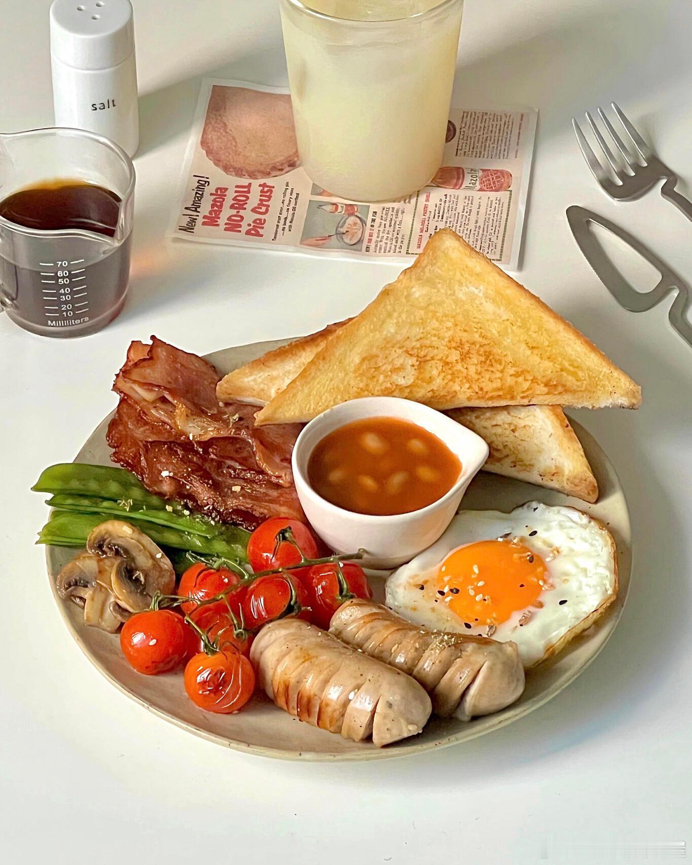 早餐🍴快手一盘端 | 英式早餐盘🇬🇧·好久没有做早餐盘了👀今天来做经典的