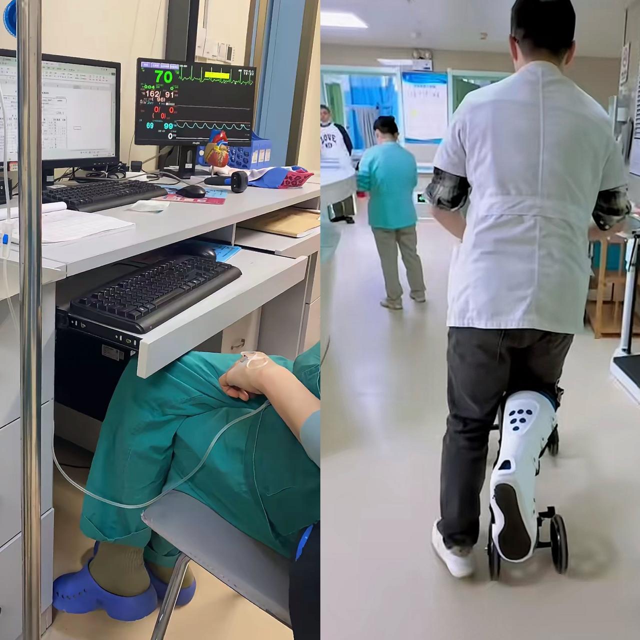 如果你在医院医生办公室看到这样的场景，还会觉得看病难、看病贵吗？还会对医务工作者