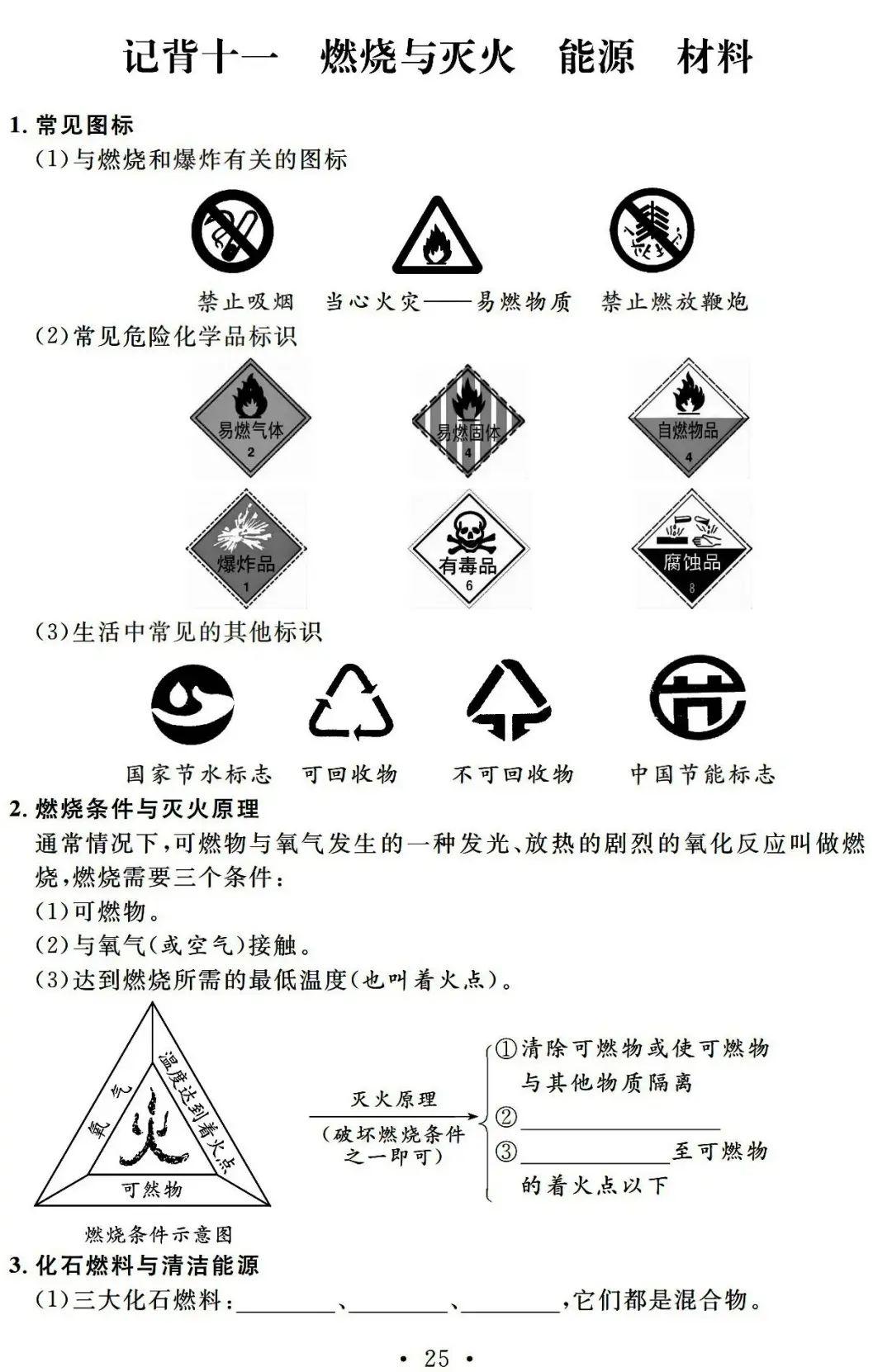 #初中化学# #中考化学# #中考化学复习#
初中化学中考总复习——
记背十一 